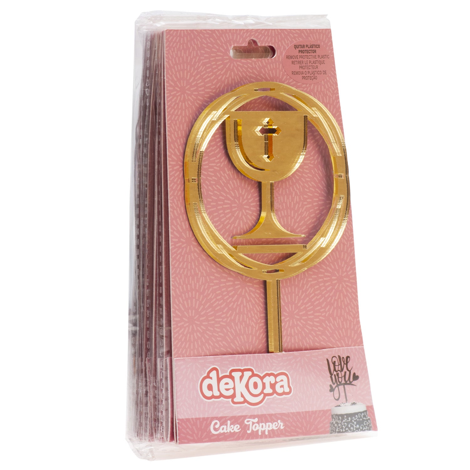 CAKE TOPPER COMMUNION CHALICE 16,5X9,9CM