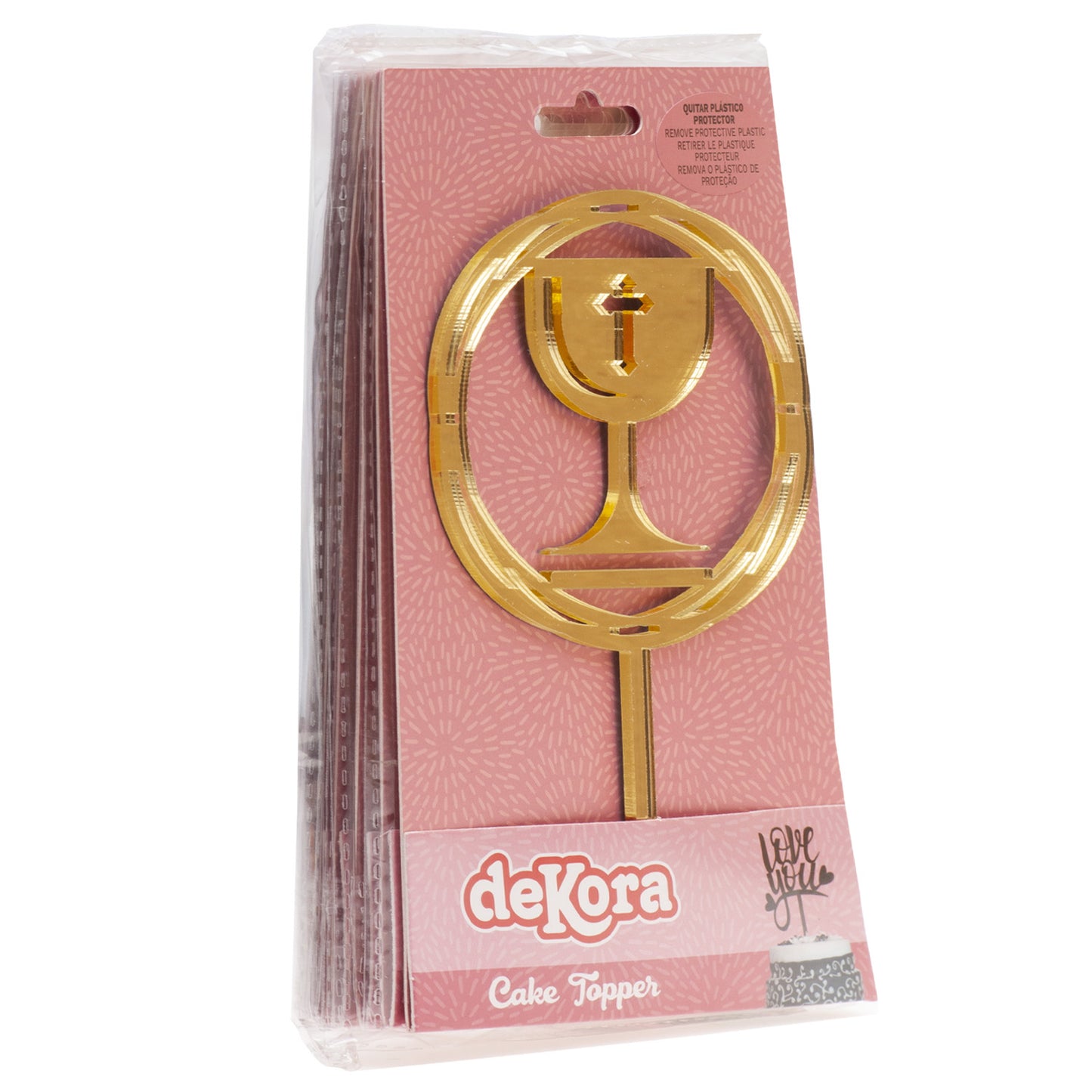 CAKE TOPPER COMMUNION CHALICE 16,5X9,9CM