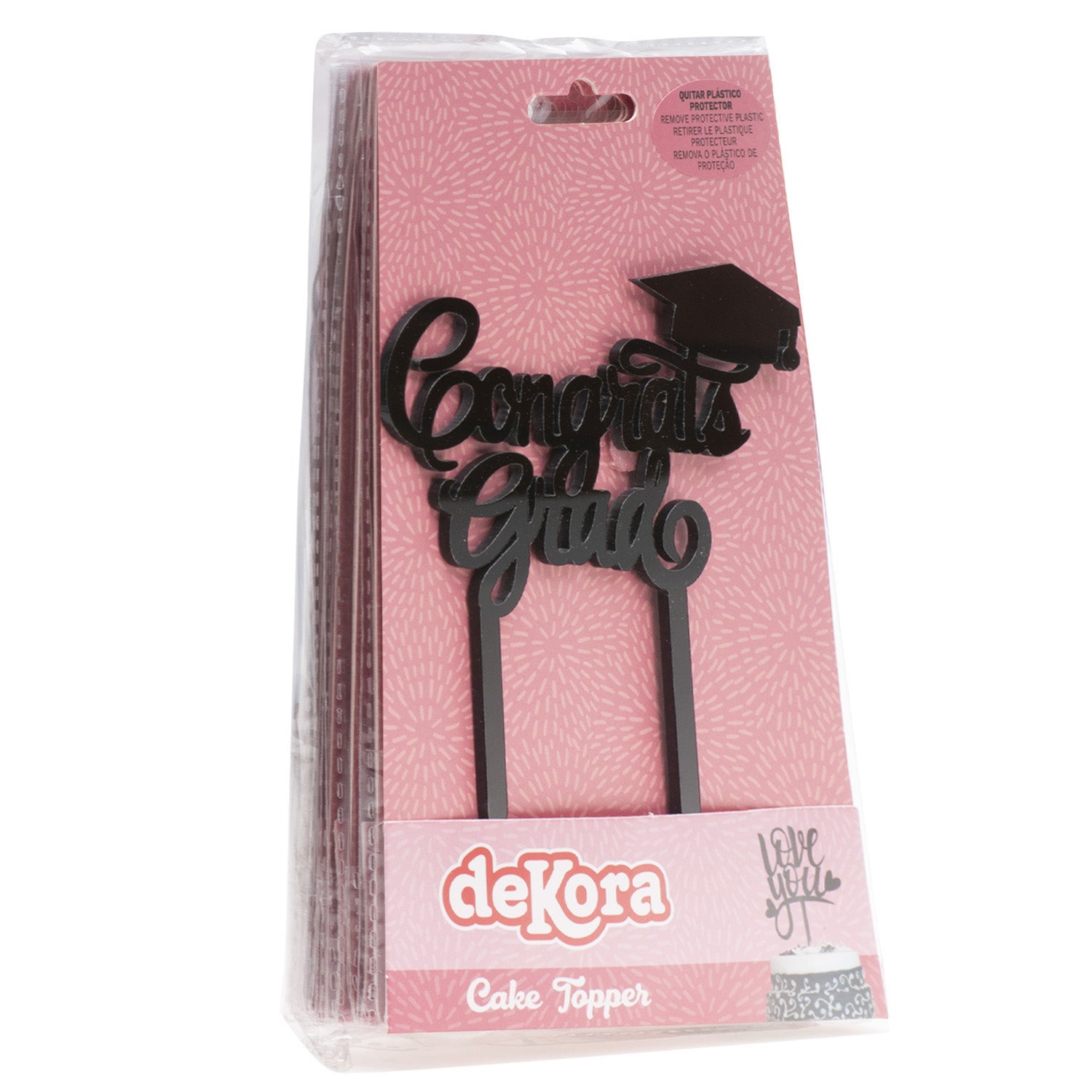 CAKE TOPPER L'OBTENTION DU DIPLÔME 13,2X11,3CM