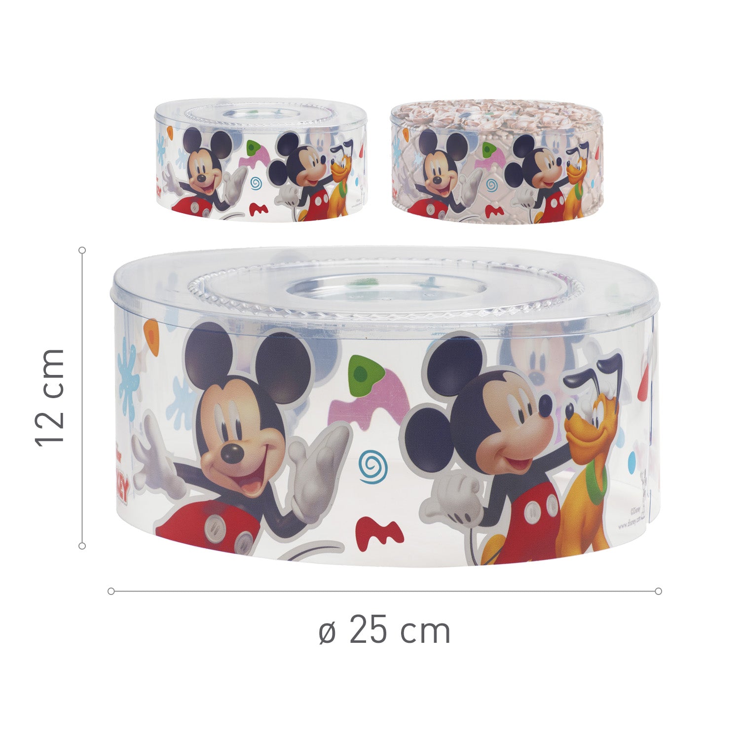 CAKE PLASTIC COVER MICKEY & FRIENDS Ø 25CM  H12CM
