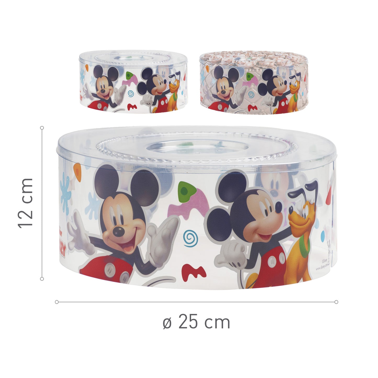 CAKE PLASTIC COVER MICKEY & FRIENDS Ø 25CM  H12CM