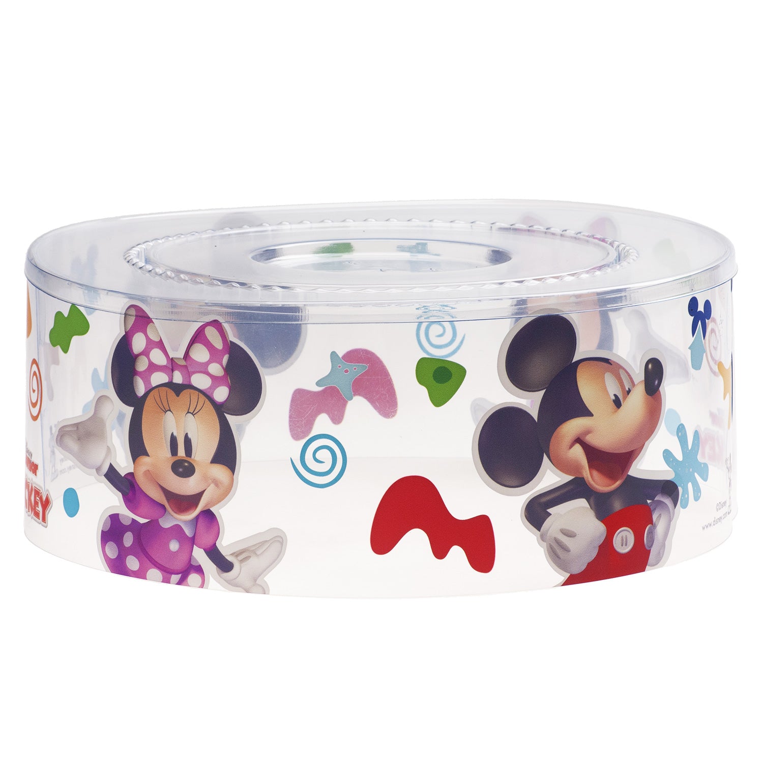 COPERTURE DI PLASTICA PER TORTE MICKEY & FRIENDS Ø 25CM  H12CM