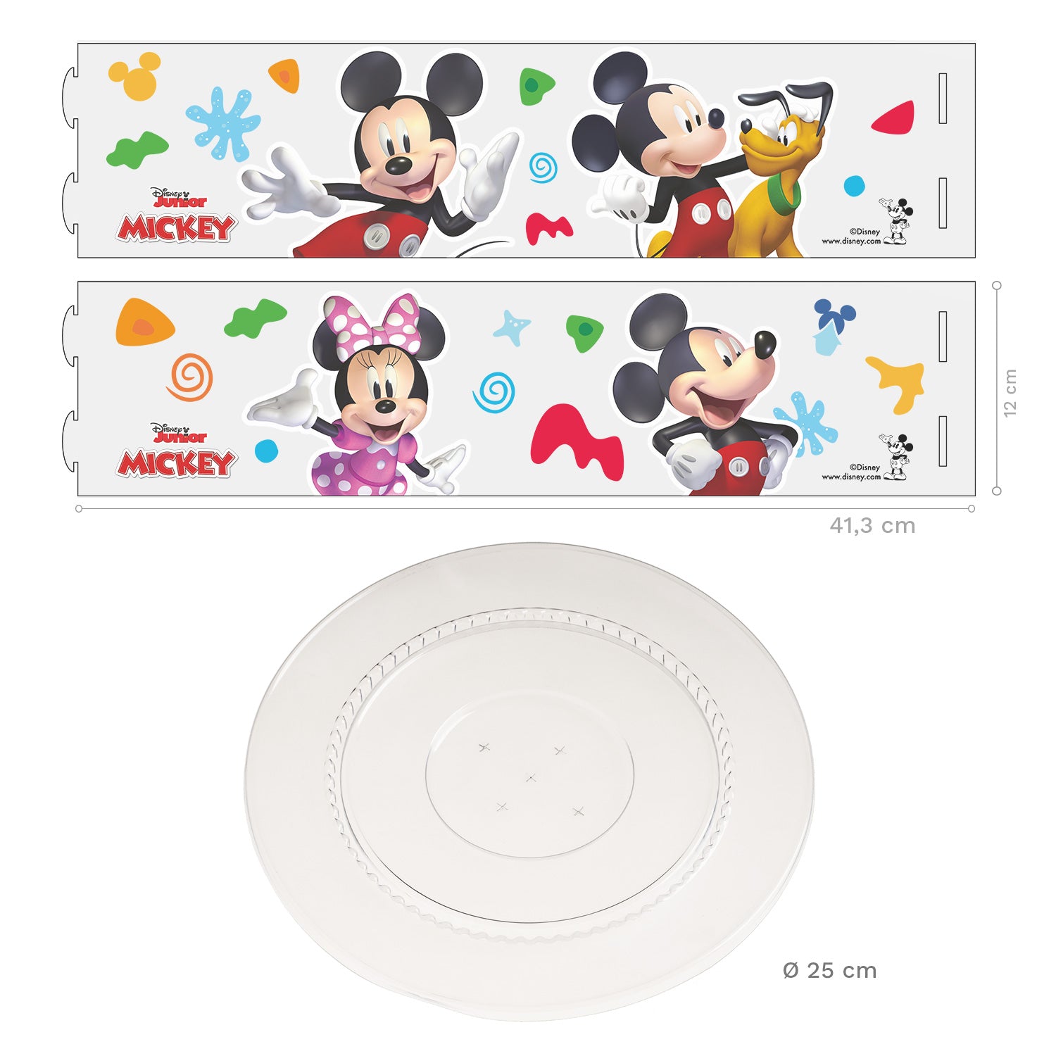 CUBRETARTAS PLÁSTICO MICKEY Y AMIGOS Ø 25CM H12CM