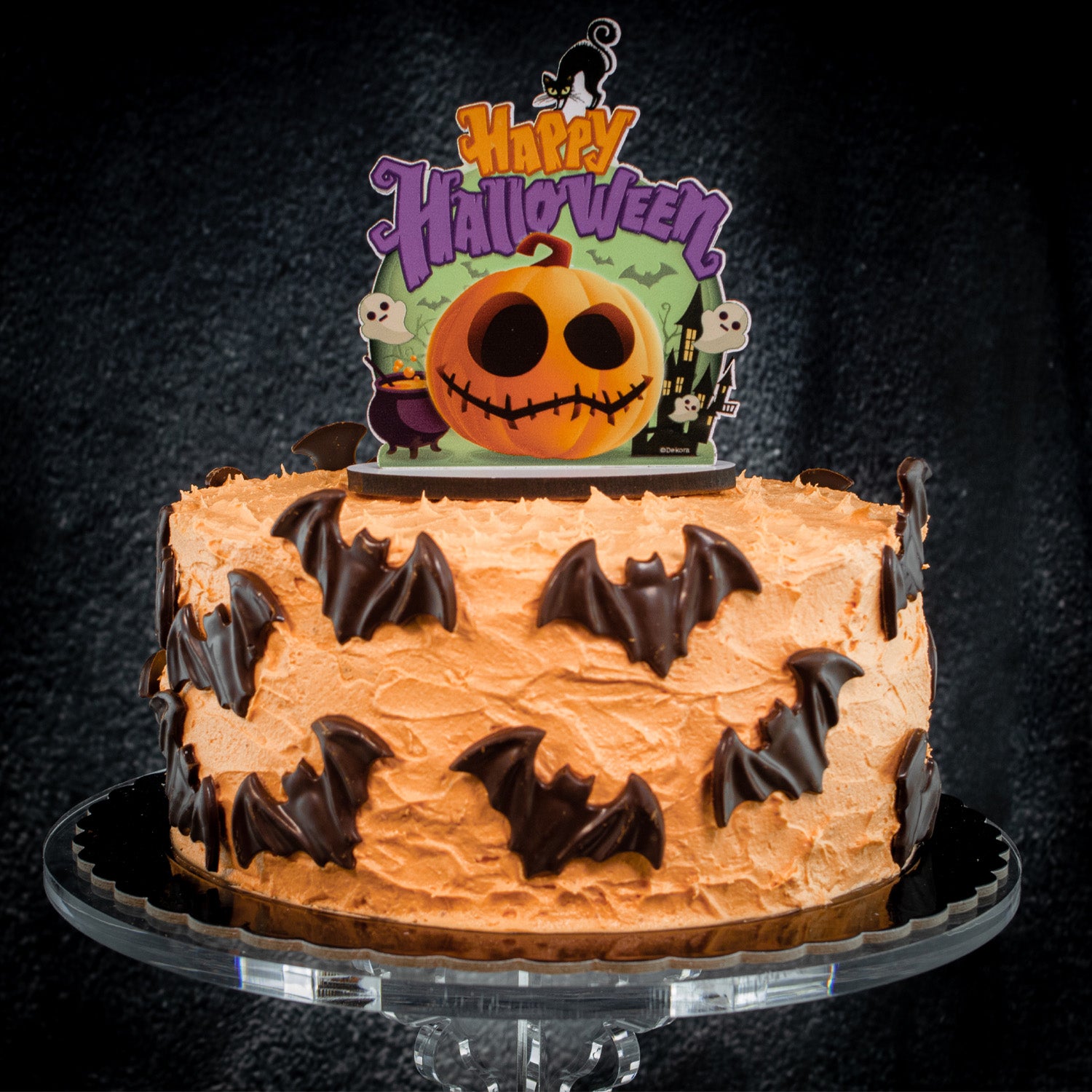 CAKE TOPPER HAPPY HALLOWEEN 10.5X12.5CM