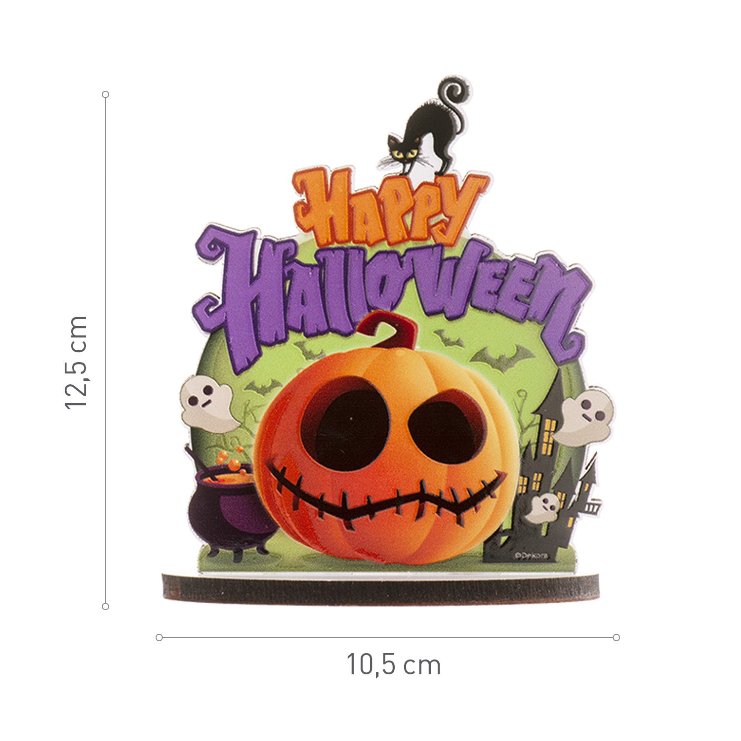 CAKE TOPPER HAPPY HALLOWEEN 10.5X12.5CM
