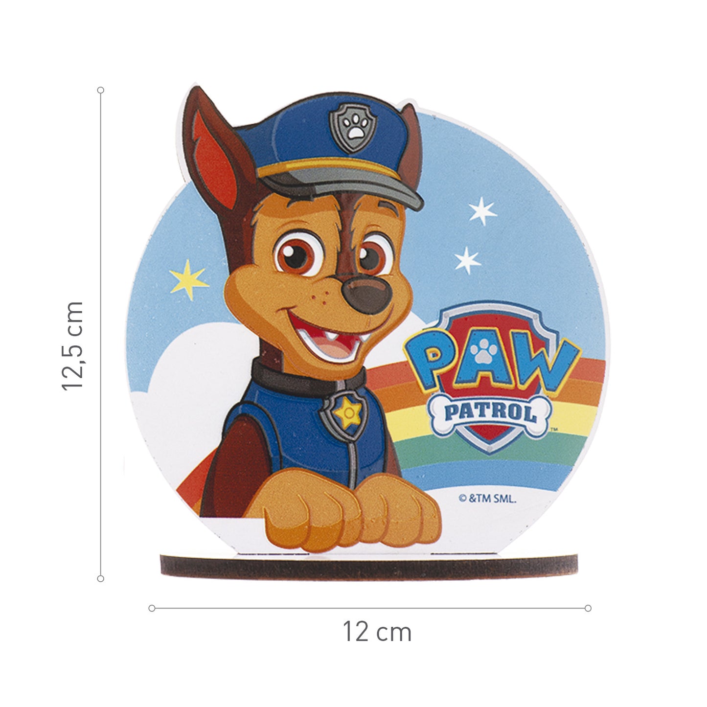 CAKE TOPPER CHASE PATRULHA PATA 12X12,5CM