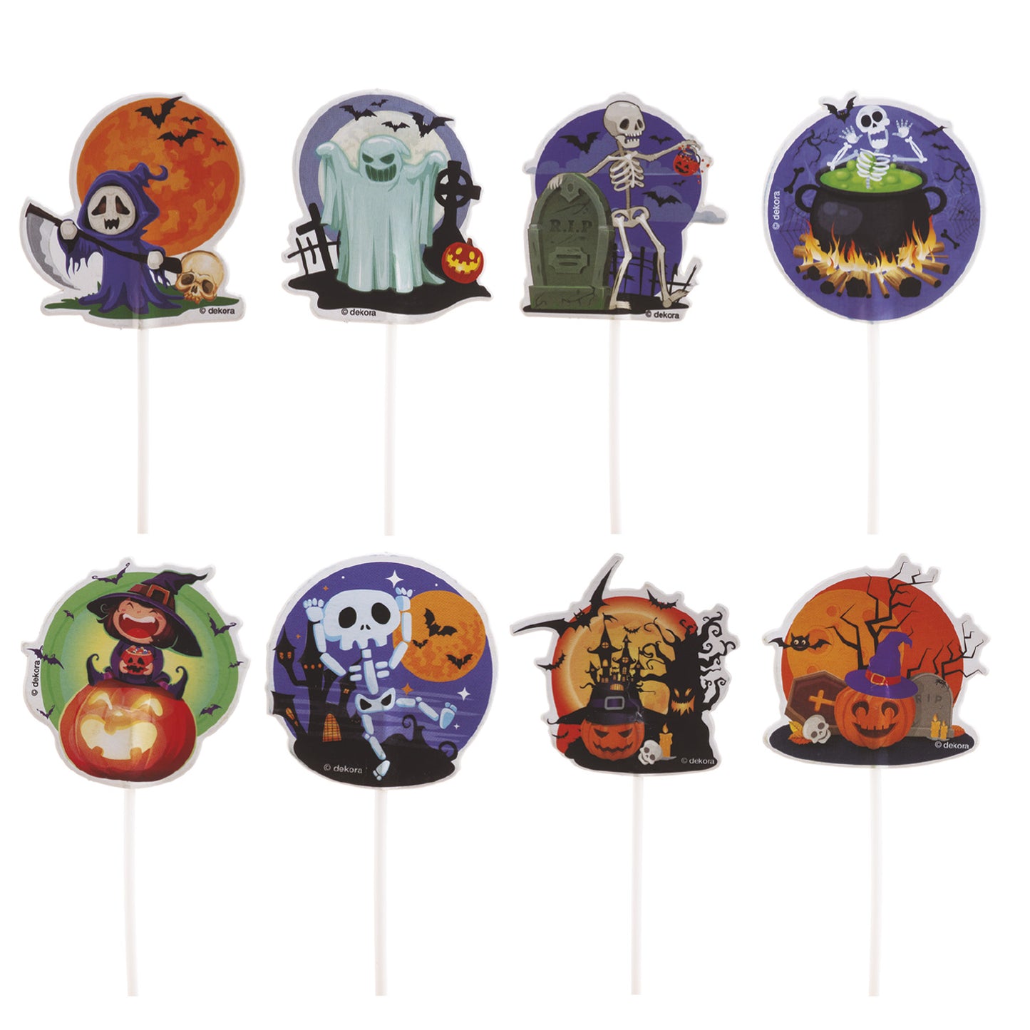 CAKE TOPPERS HALLOWEEN 8 MODELLI 9X6CM