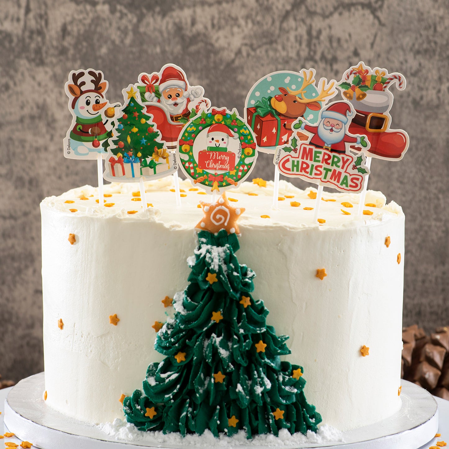 CAKE TOPPERS NATALE 8 MODELLI  9X6CM