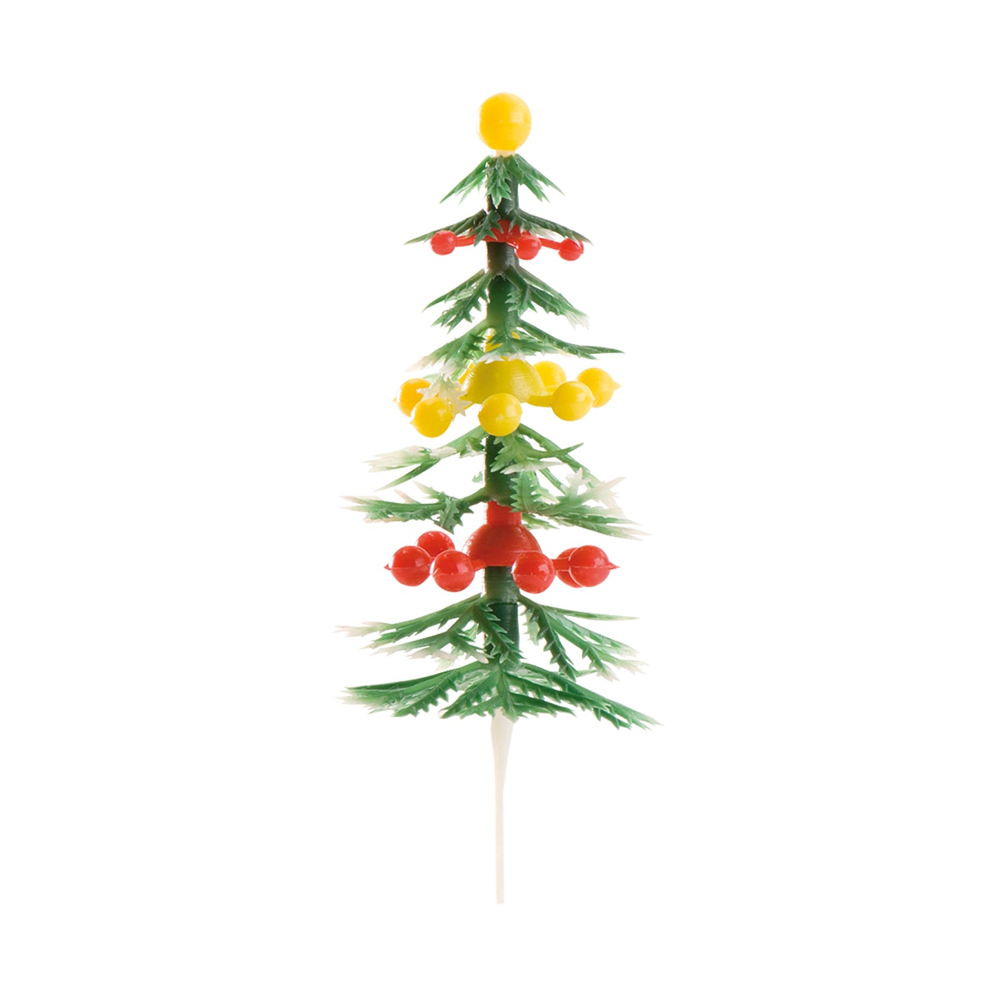 CAKE TOPPER PLASTICO PINO BOLAS 9,5CM 72 UDS