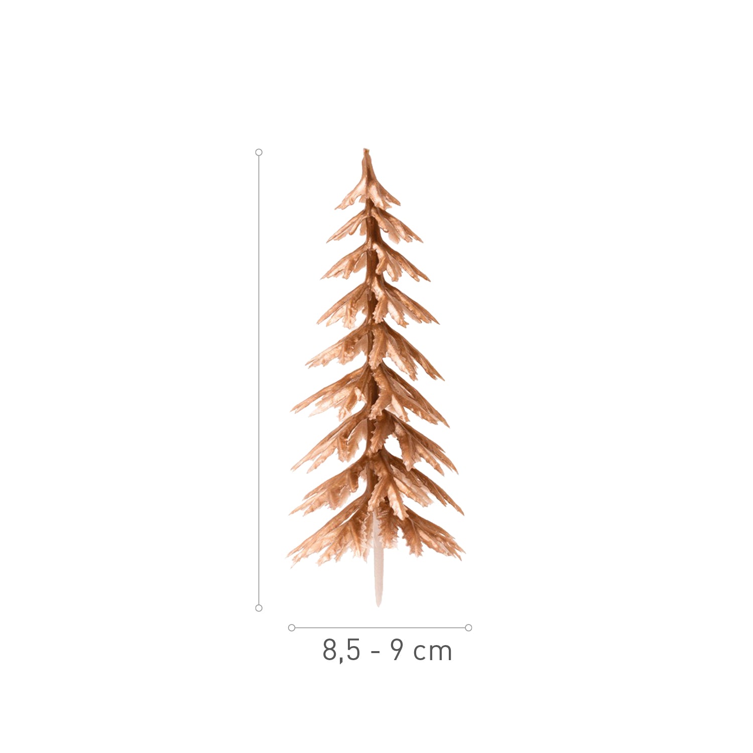 CAKE TOPPER PLASTICO PINO BRONCE PLÁSTICO 8,5CM 72 UDS