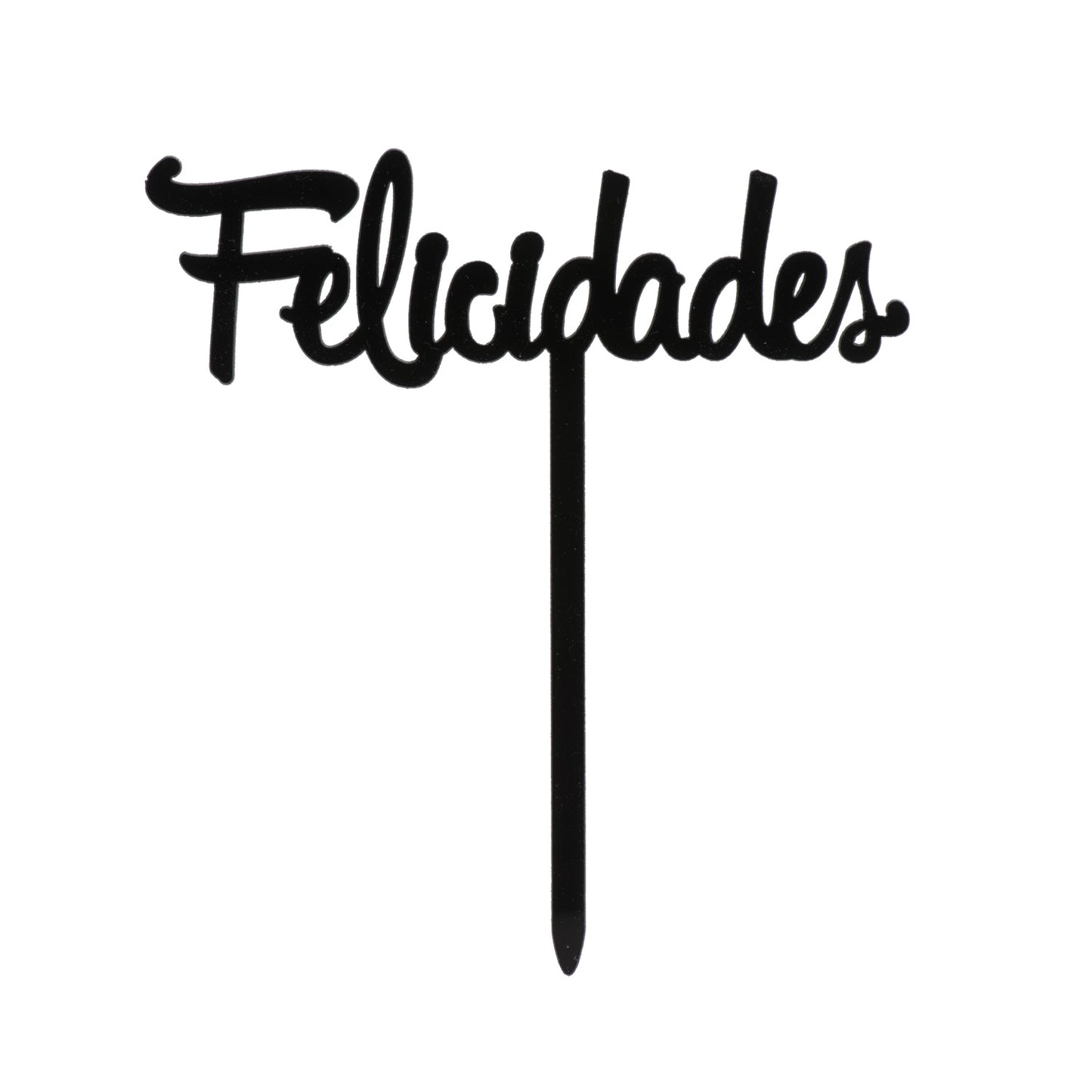 CAKE TOPPER FELICIDADES NERO 11X14 CM