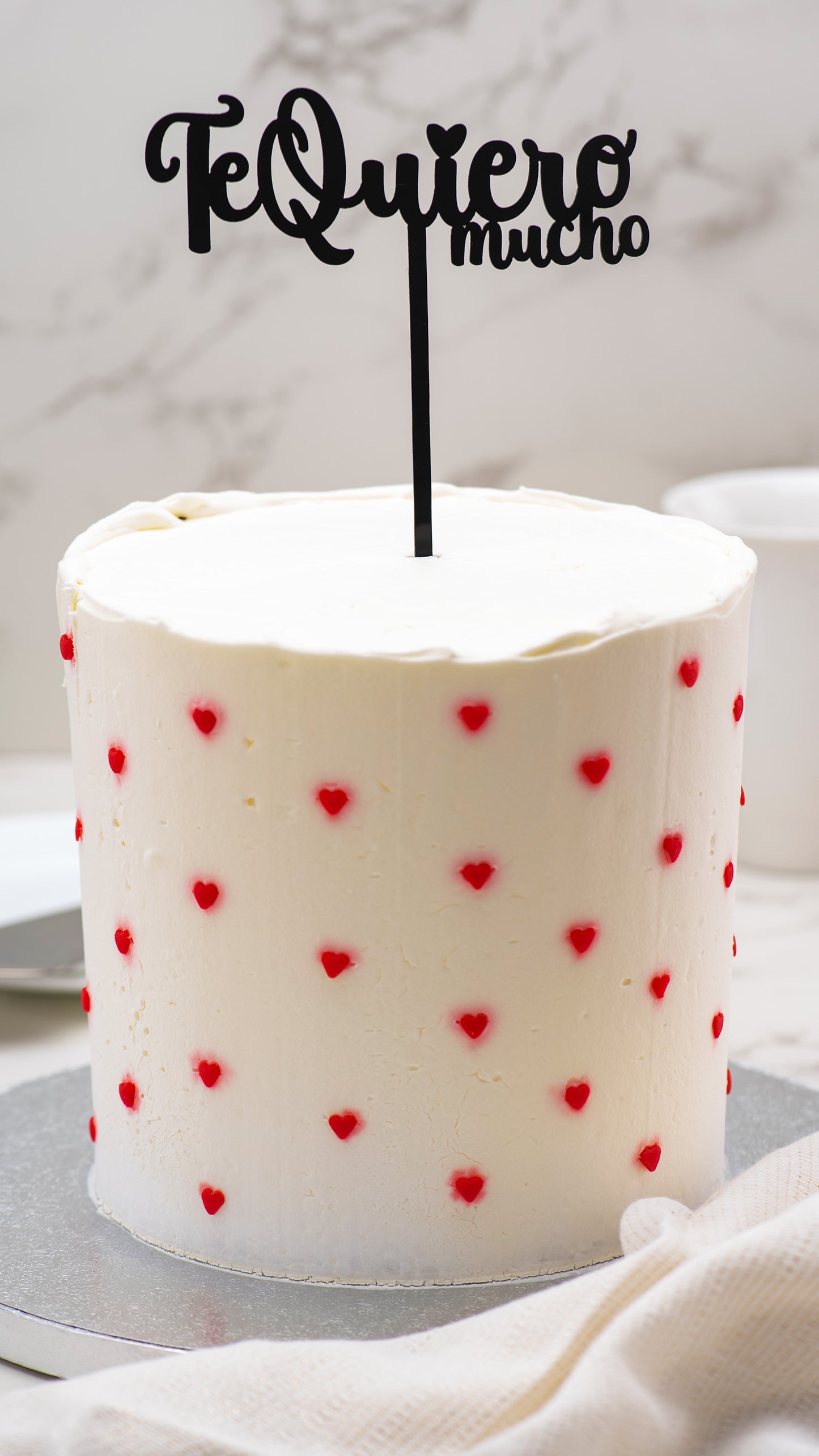 CAKE TOPPER NERO TE QUIERO MUCHO 12X15CM