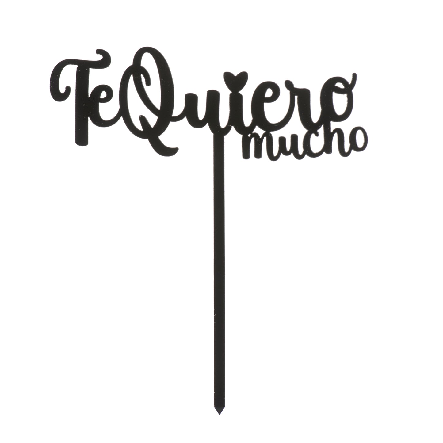 CAKE TOPPER NERO TE QUIERO MUCHO 12X15CM