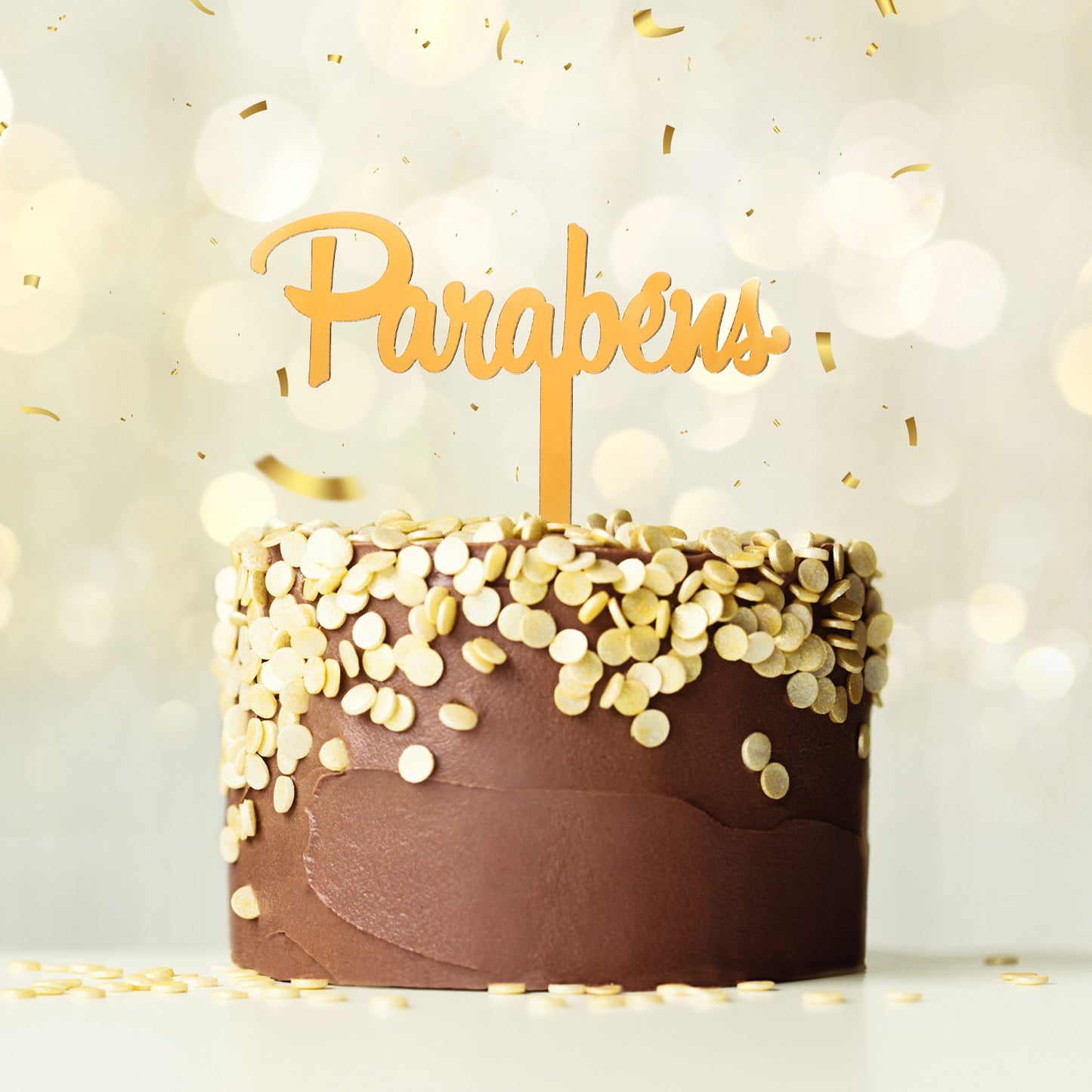 CAKE TOPPER PARABENS OR 11X14CM