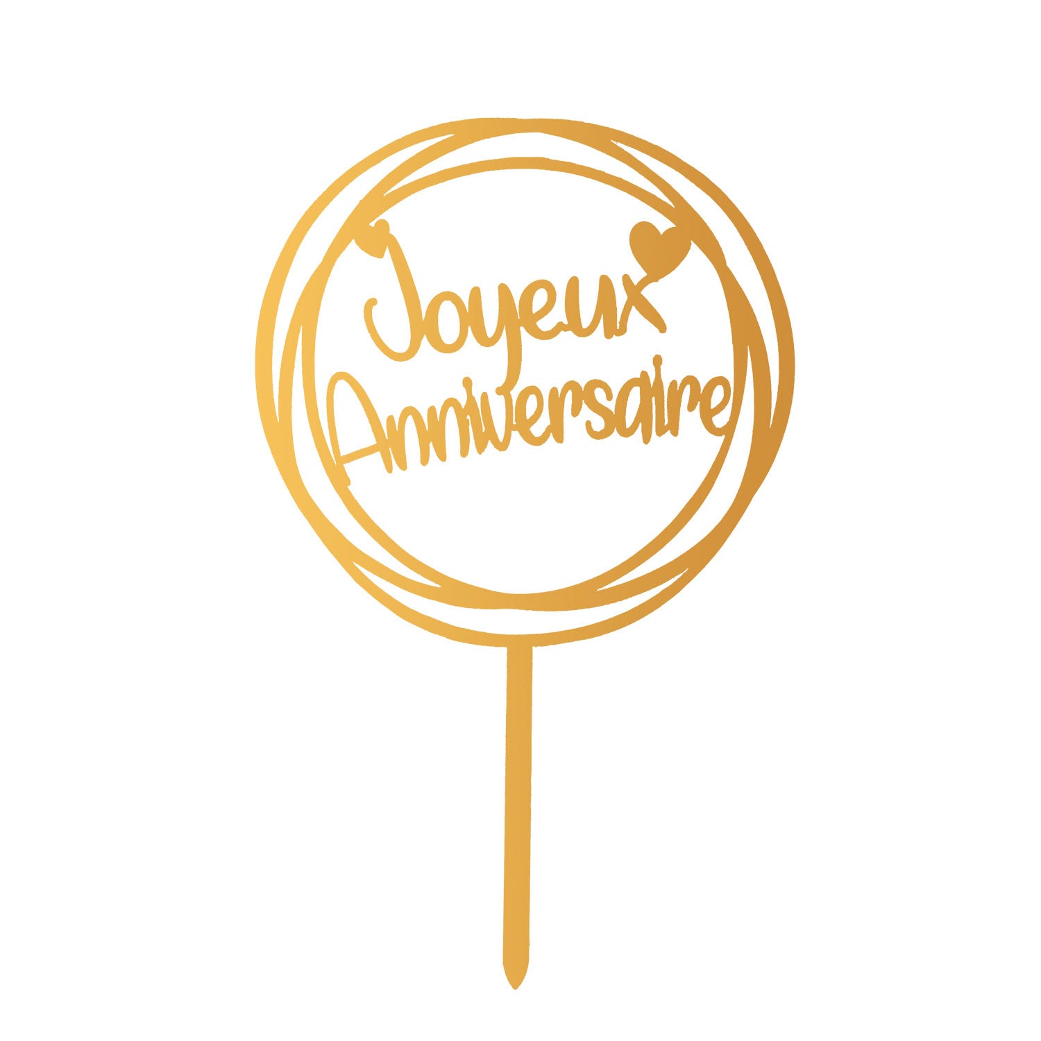 CAKE TOPPER HAPPY BIRTHDAY 10X16CM
