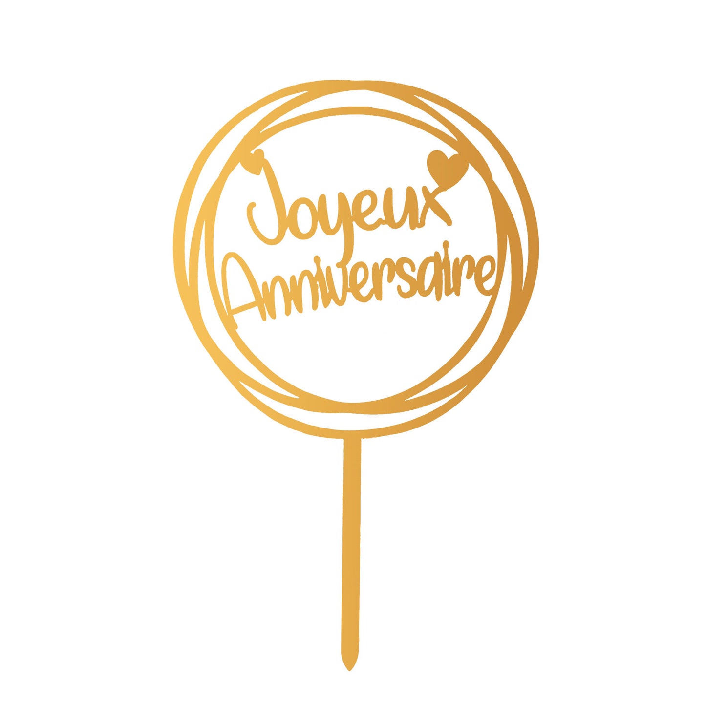 CAKE TOPPER HAPPY BIRTHDAY 10X16CM