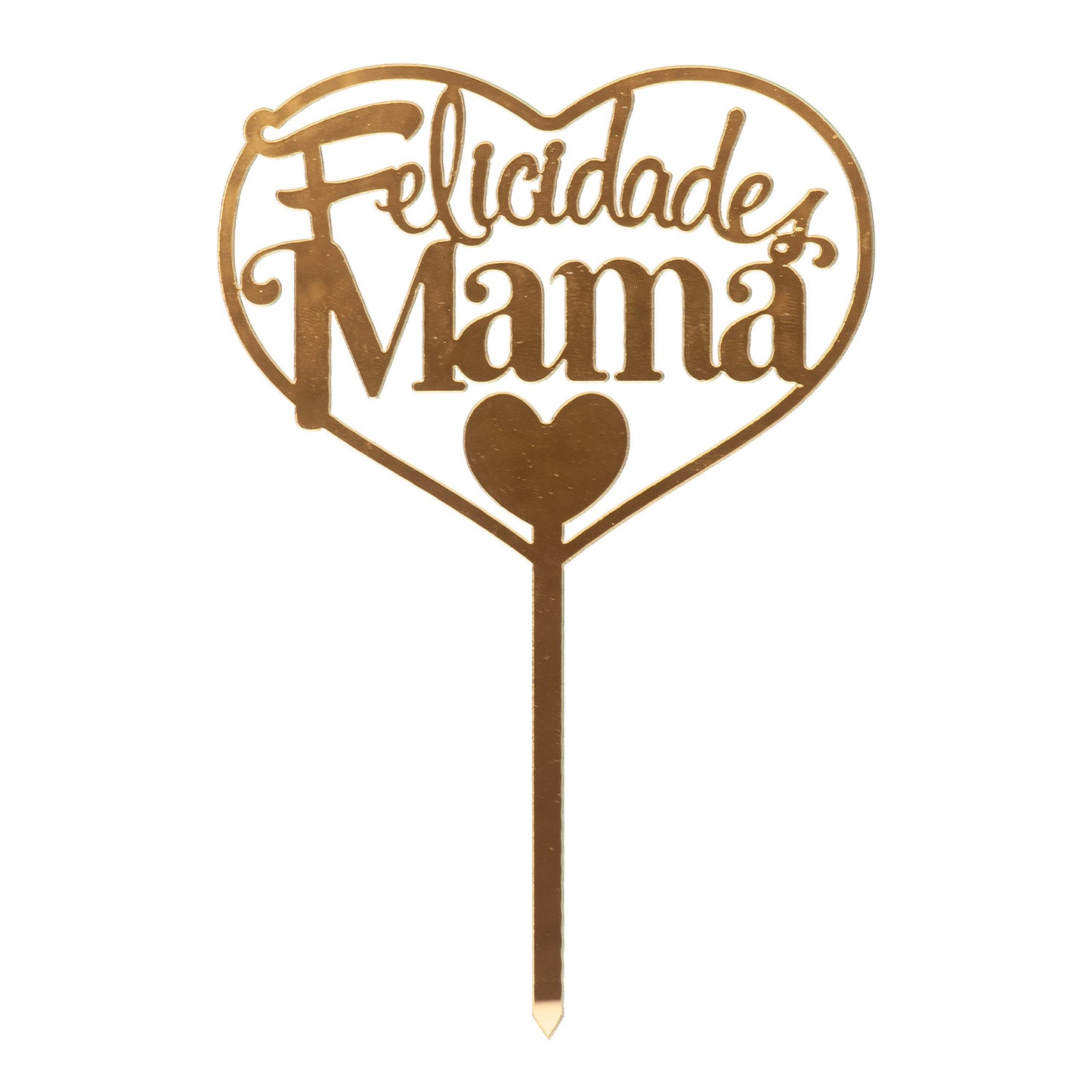 CAKE TOPPER FELICIDADES MAMA 14.3X10CM