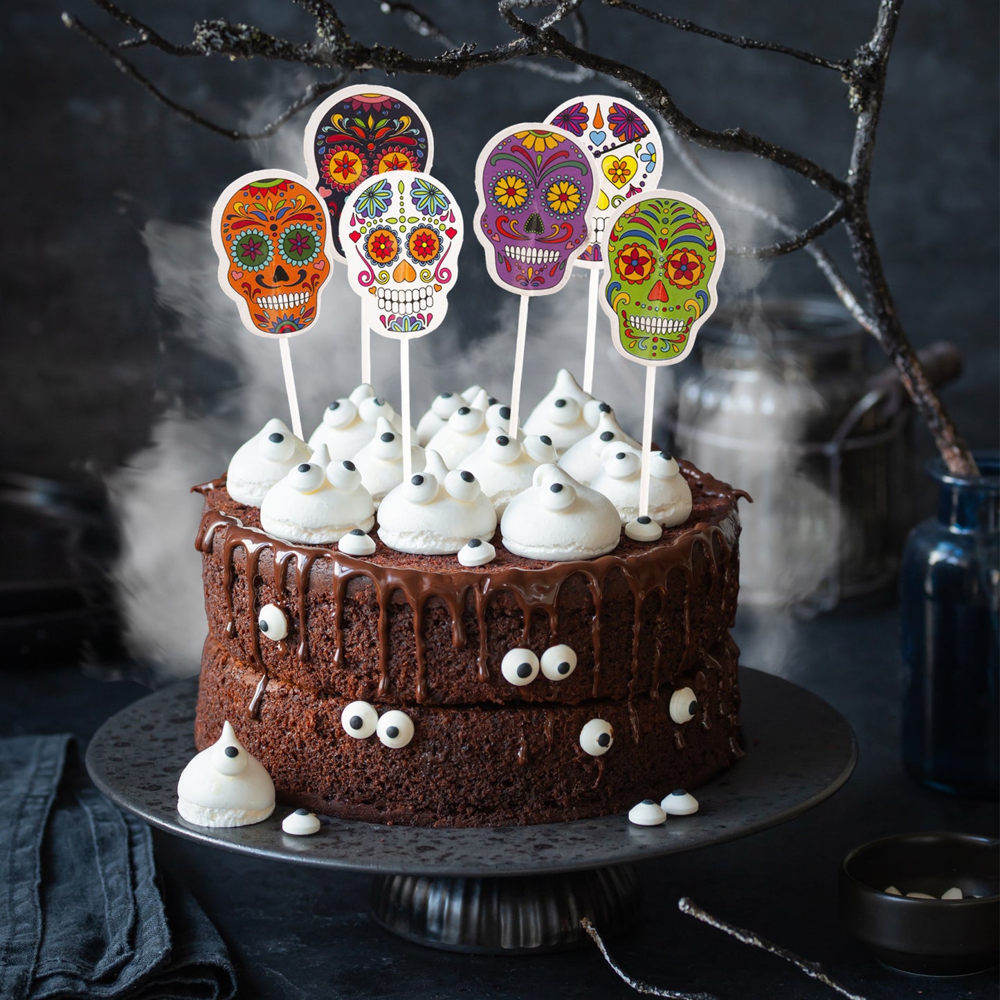 CAKE TOPPERS HALLOWEEN CRANE 16 UNIT