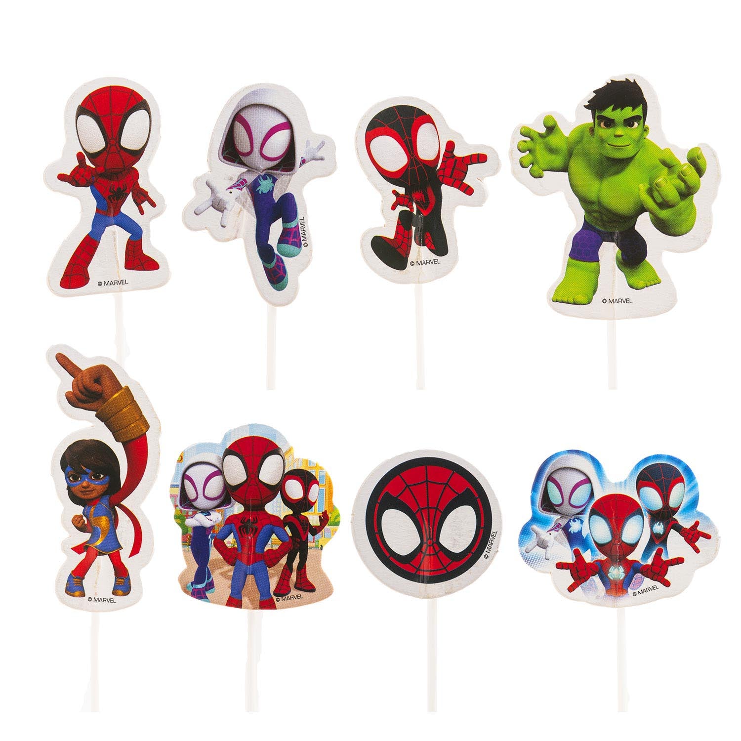 CAKE TOPPERS 8 DESENHOS SPIDEY 16 UNIT