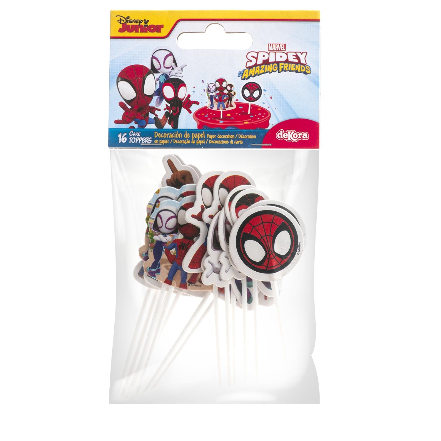 CAKE TOPPERS 8 DESENHOS SPIDEY 16 UNIT
