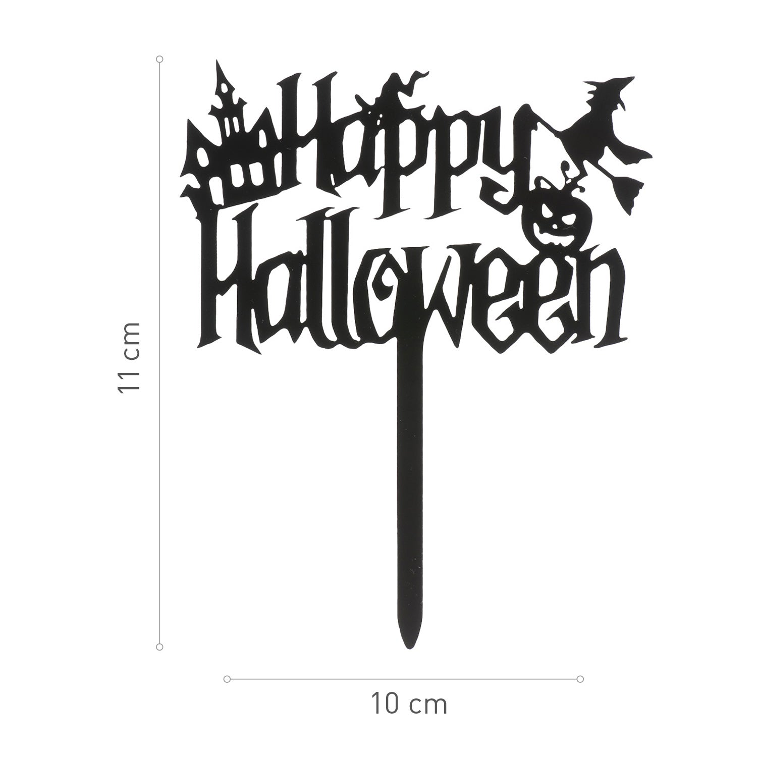 CAKE TOPPER HAPPY HALLOWEEN BRUJA 11,5X14CM