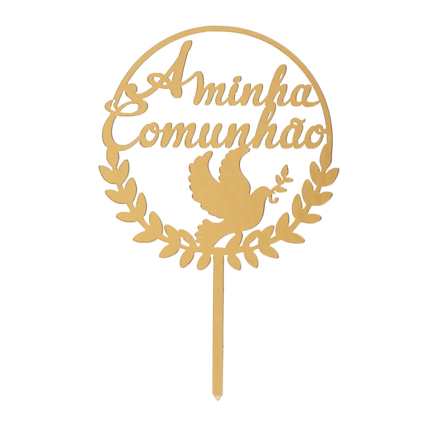 CAKE TOPPER A MINHA COMUNHAO 15 X 10CM