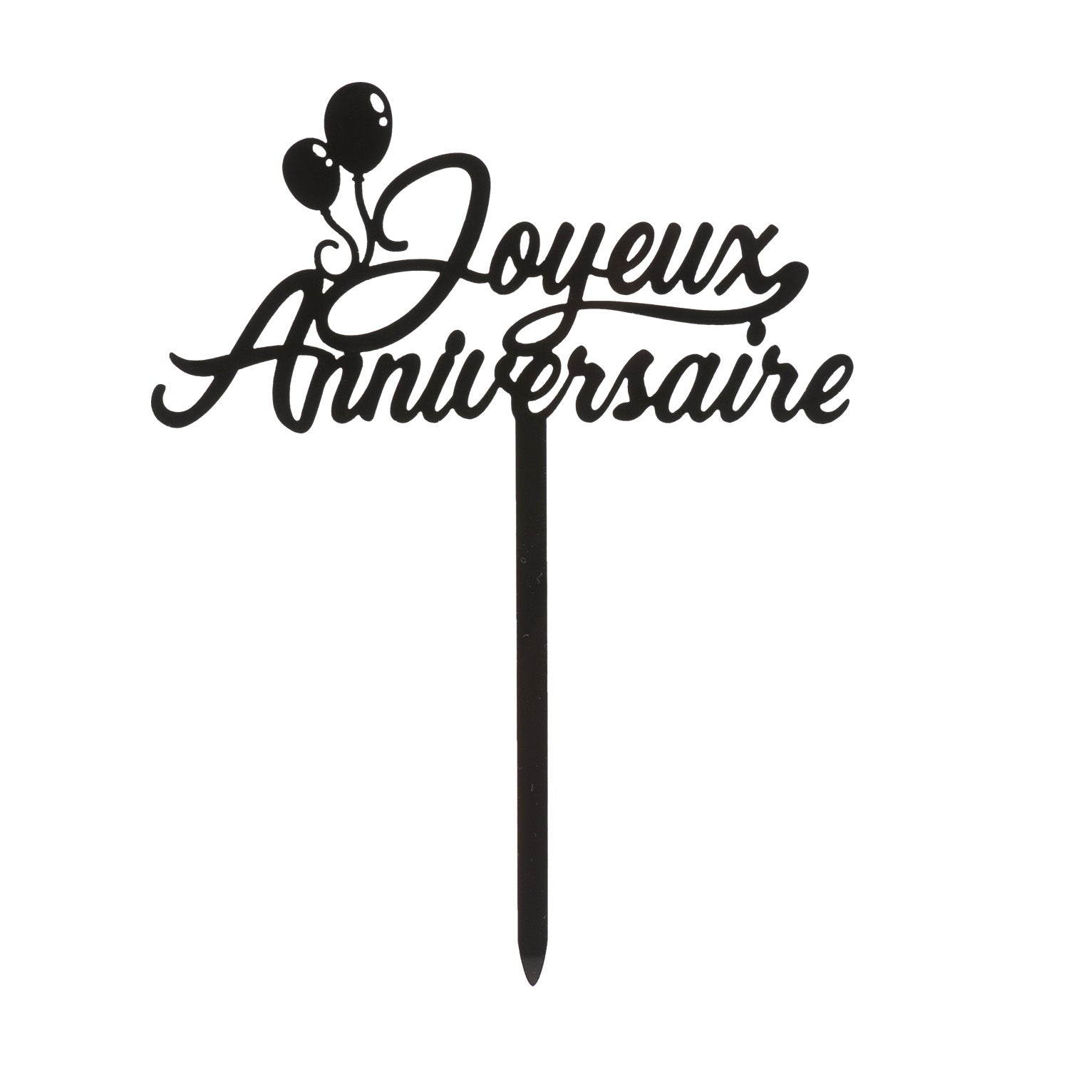 CAKE TOPPER JOYEUX ANNIVERSAIRE AVEC BALLONS