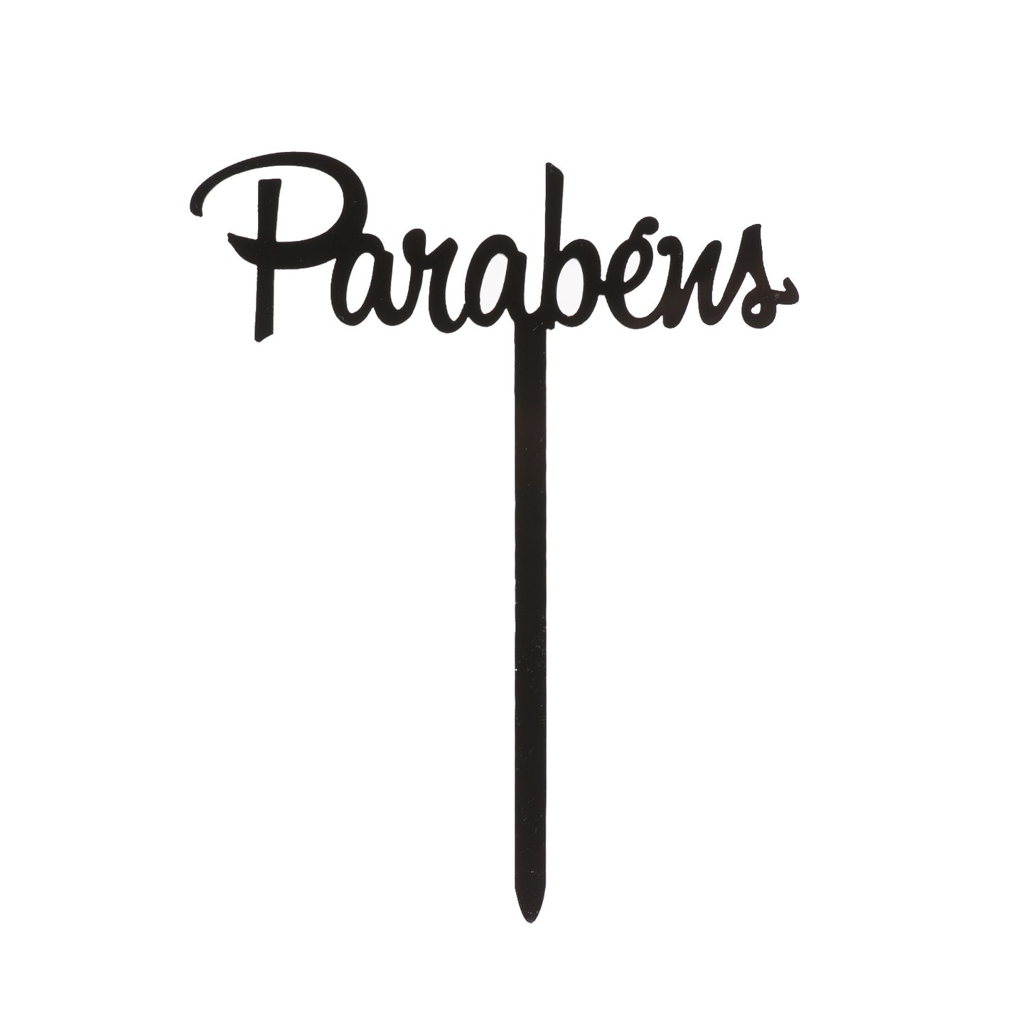 CAKE TOPPER PARABENS NERO 11 X 14 CM
