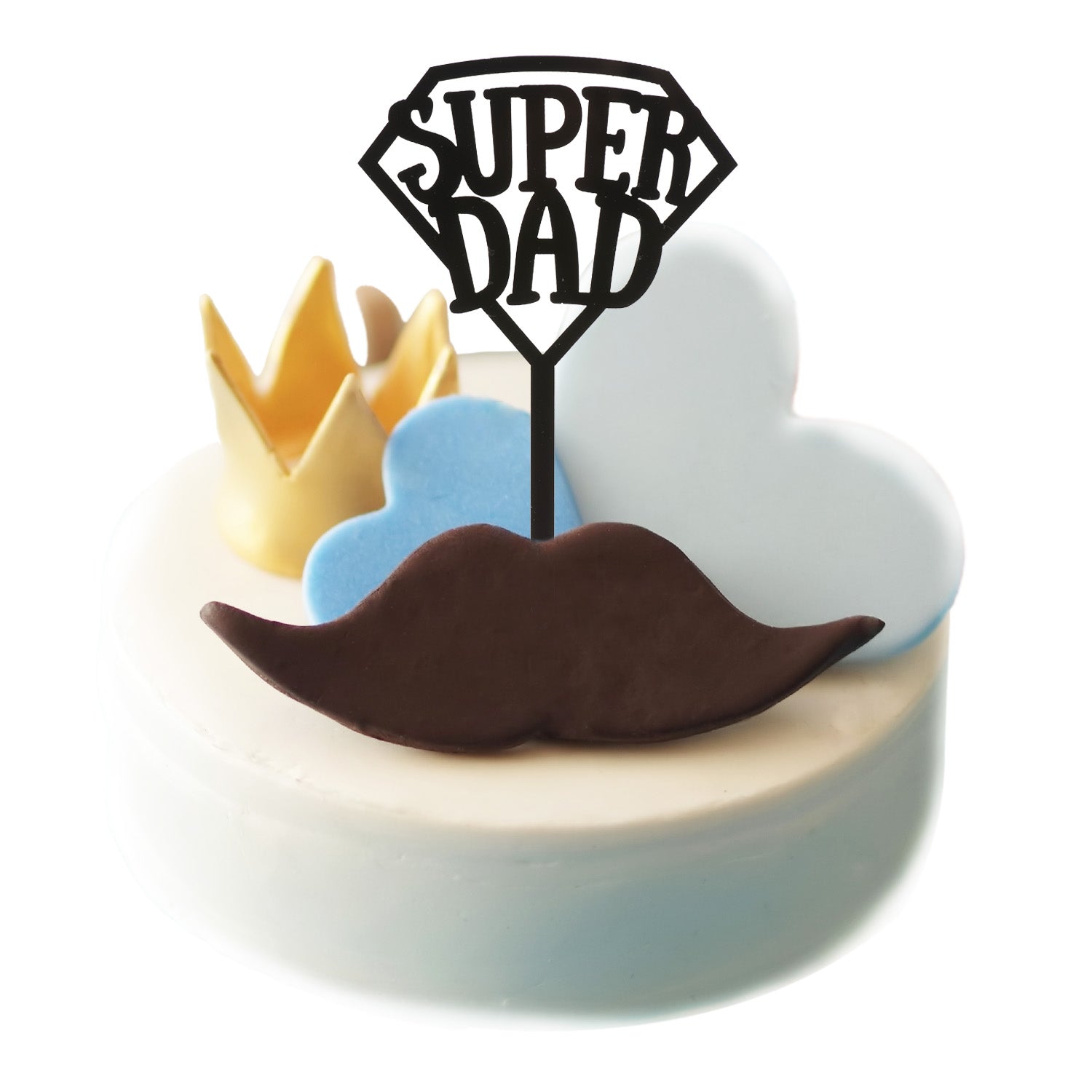 CAKE TOPPER SUPER DAD 15X10CM