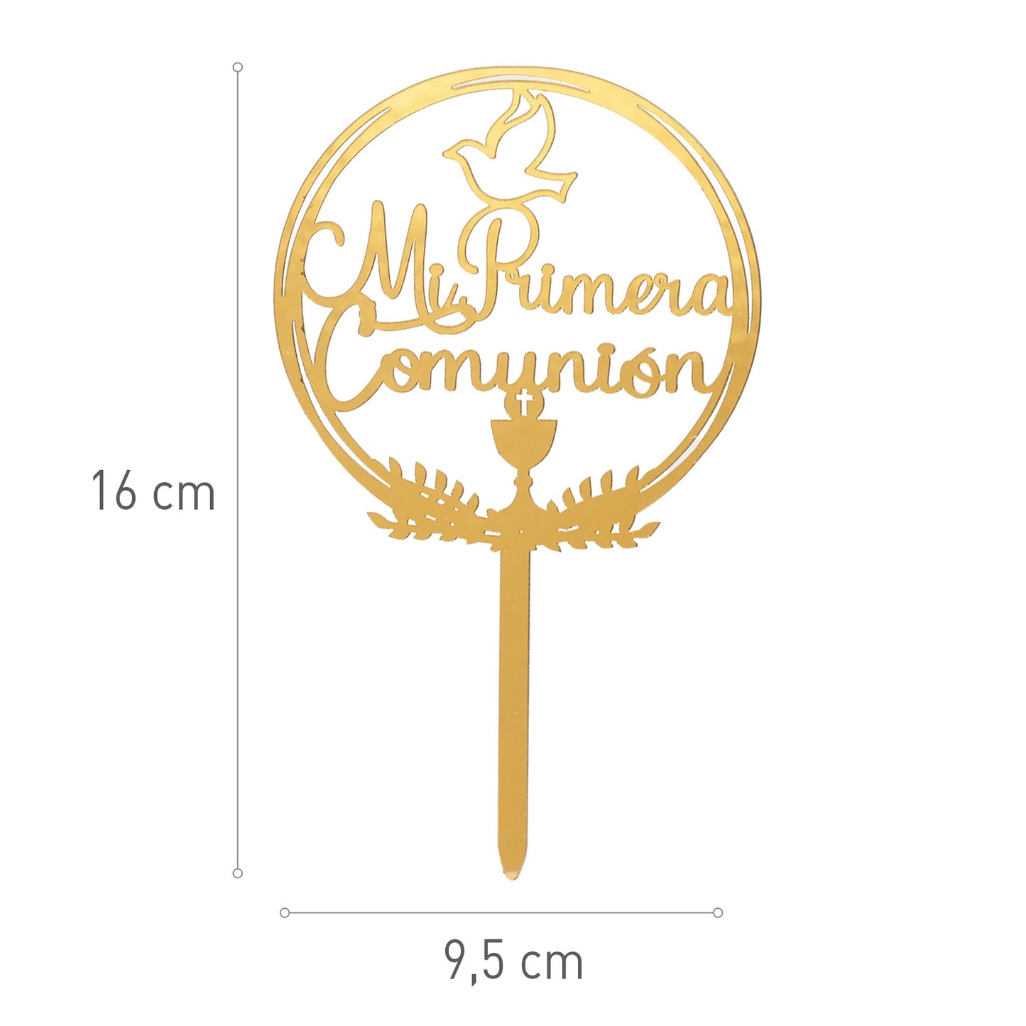 CAKE TOPPER MI PRIMERA COMUNION 16X9.5CM