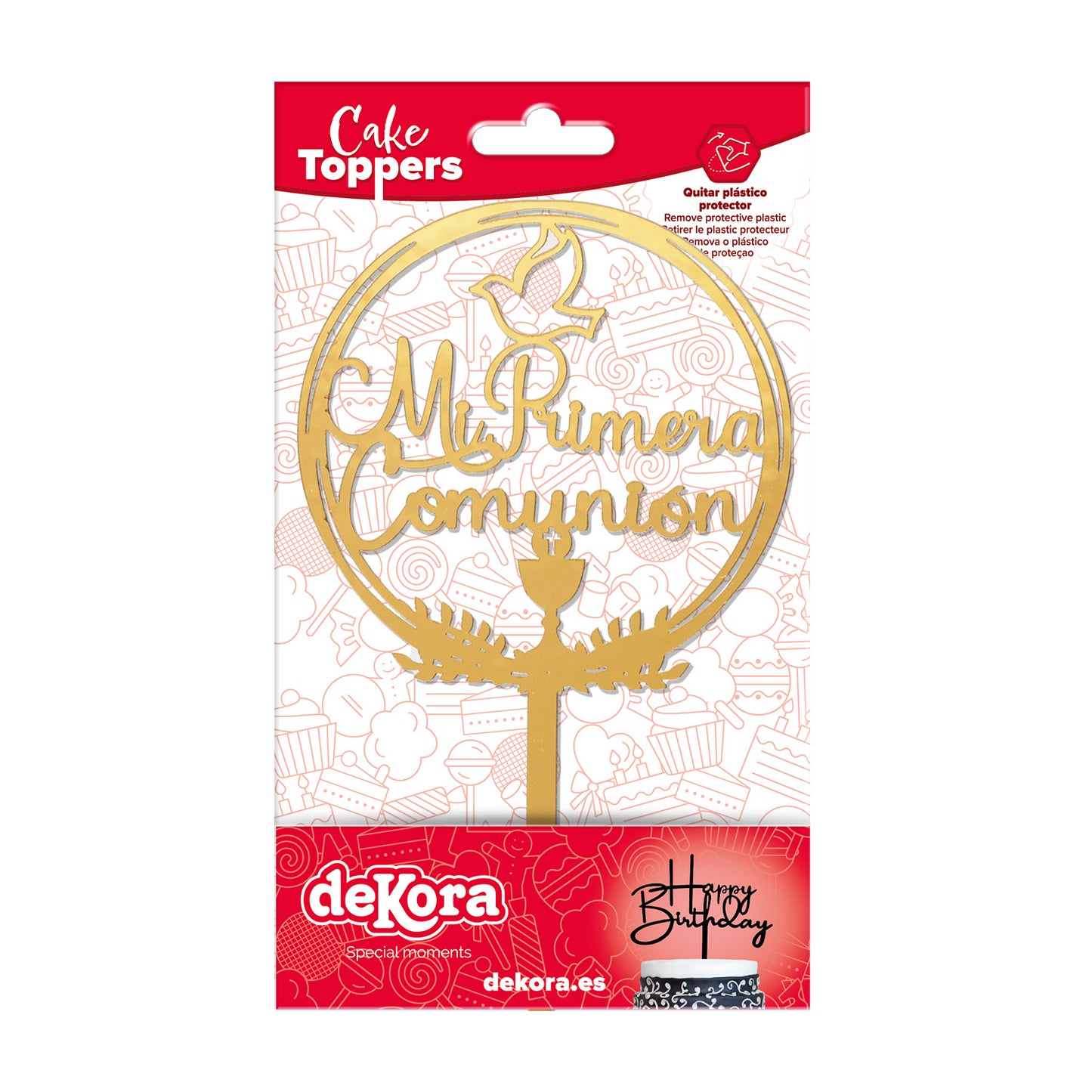 CAKE TOPPER MI PRIMERA COMUNION 16X9.5CM