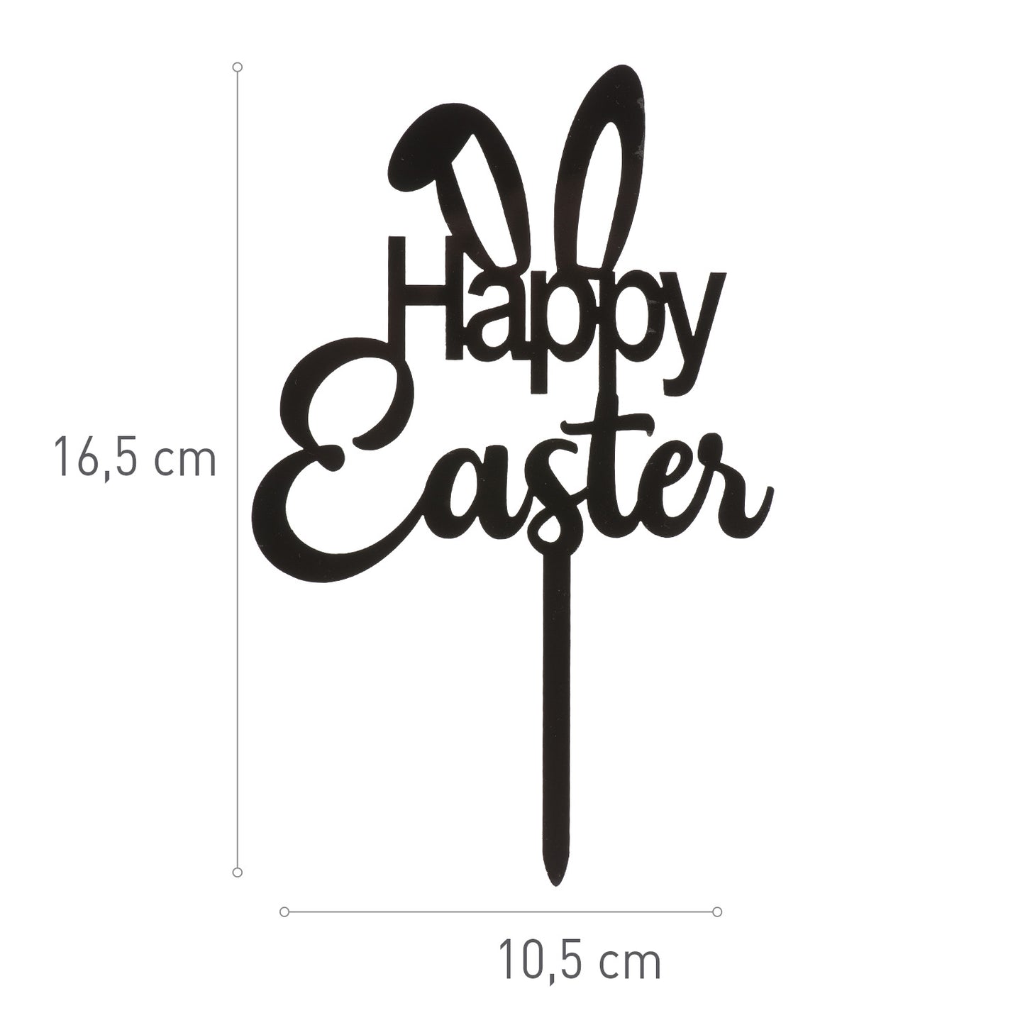CAKE TOPPER HAPPY EASTER 16.5X10.5CM
