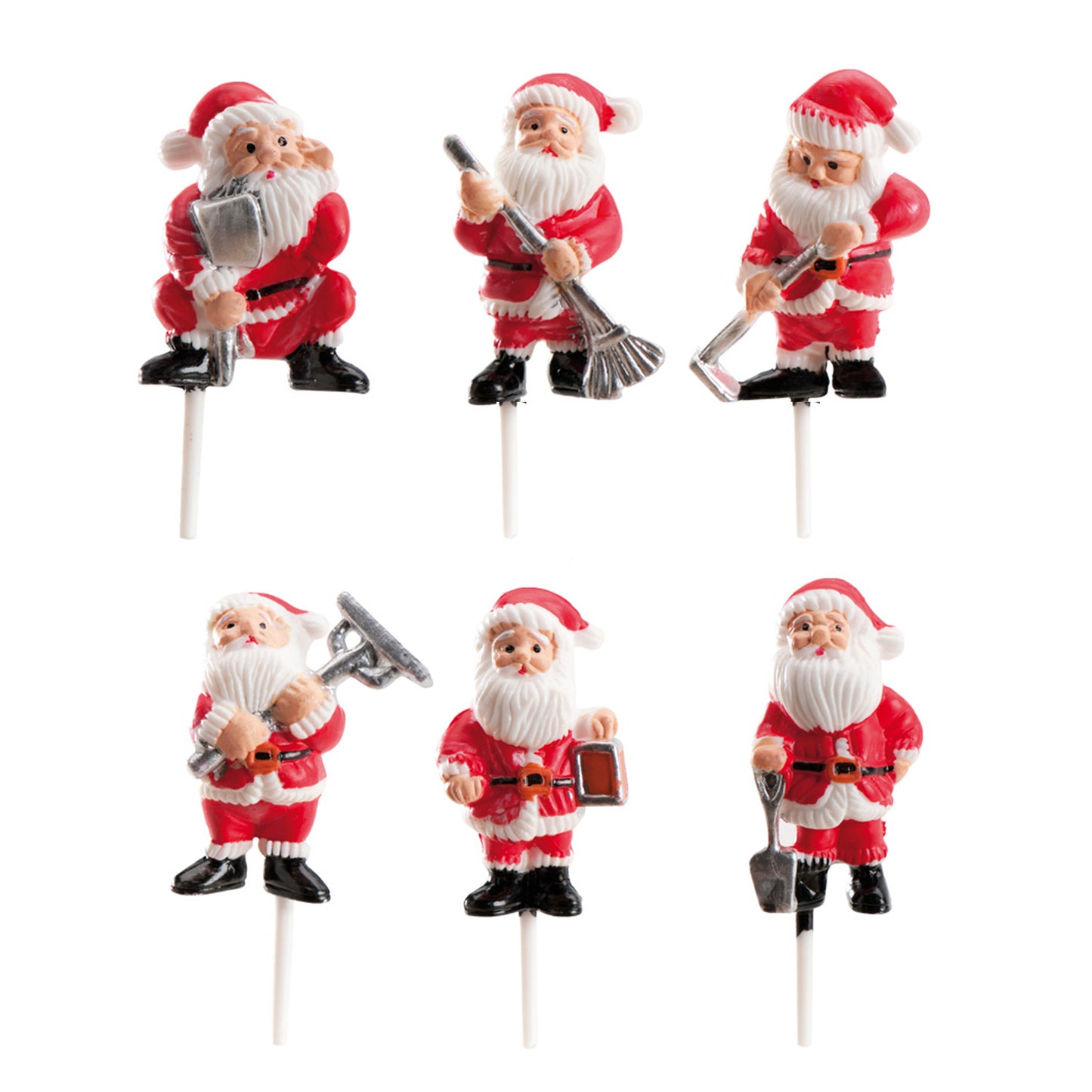 SANTA CLAUS 6 MODELOS PLASTICO SURTIDOS 4CM