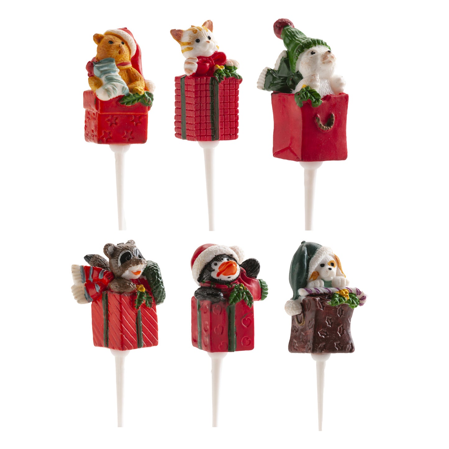 FIGURAS DE PLÁSTICO PRESENTES E ANIMAIS 1.5X6CM