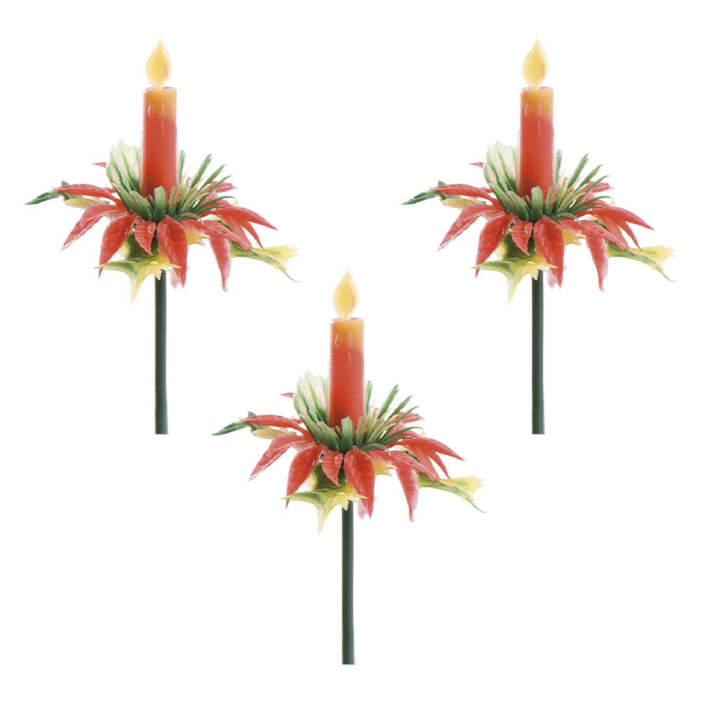 CAKE TOPPER FIGURA PLASTICO FLOR CON VELA 8CM 72UDS