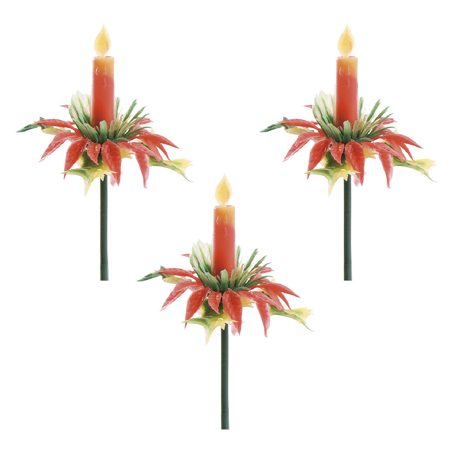 CAKE TOPPER FIGURA PLÁSTICO FLOR CON VELA 8CM 72UDS