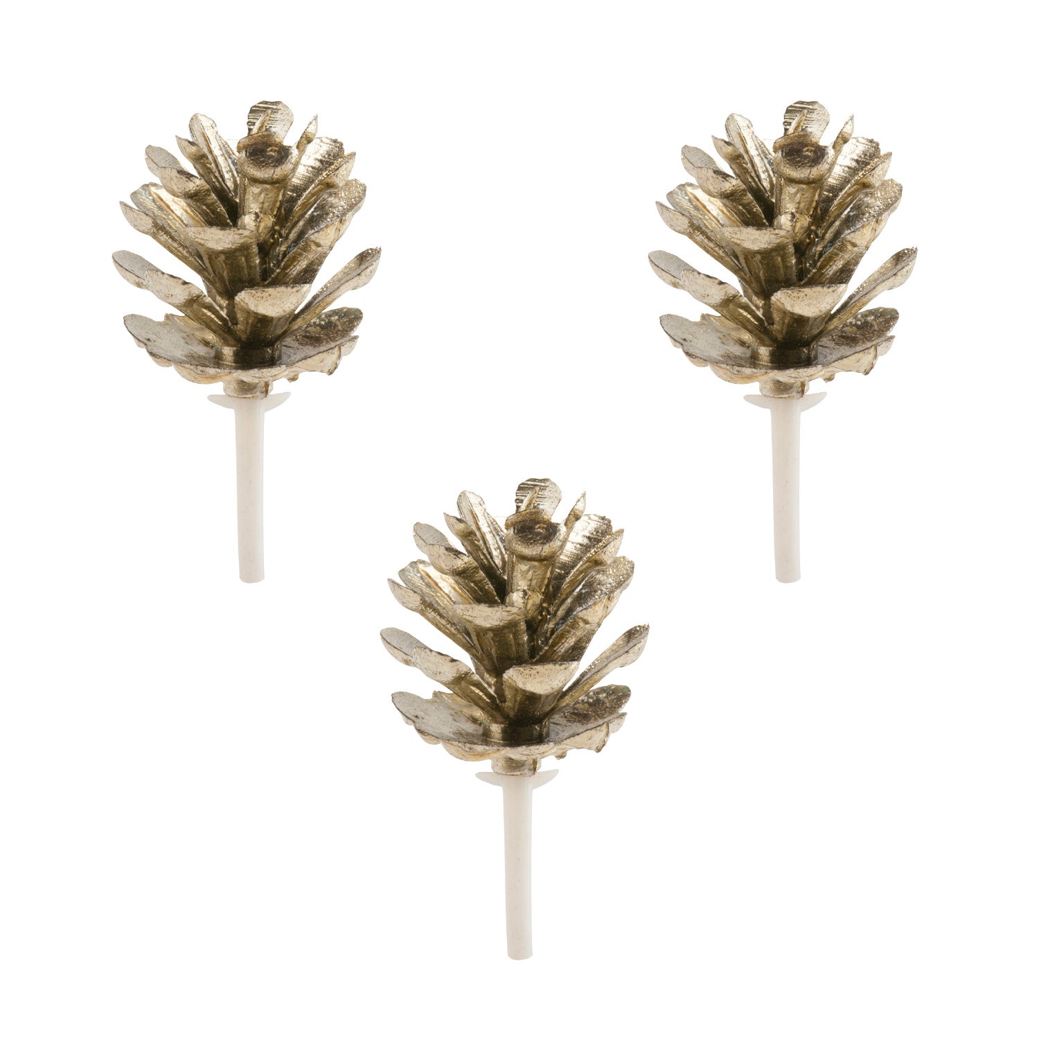 CAKE TOPPER FIGURA PLASTICO PIÑA DORADA 4CM 72UDS