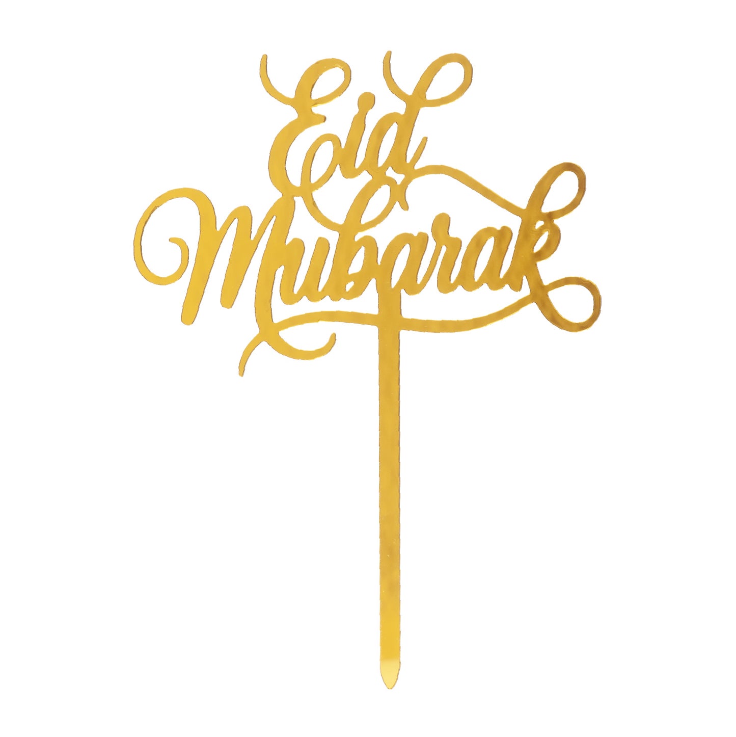 CAKE TOPPER DORADO EID MUBARAK 11,5X15,5CM