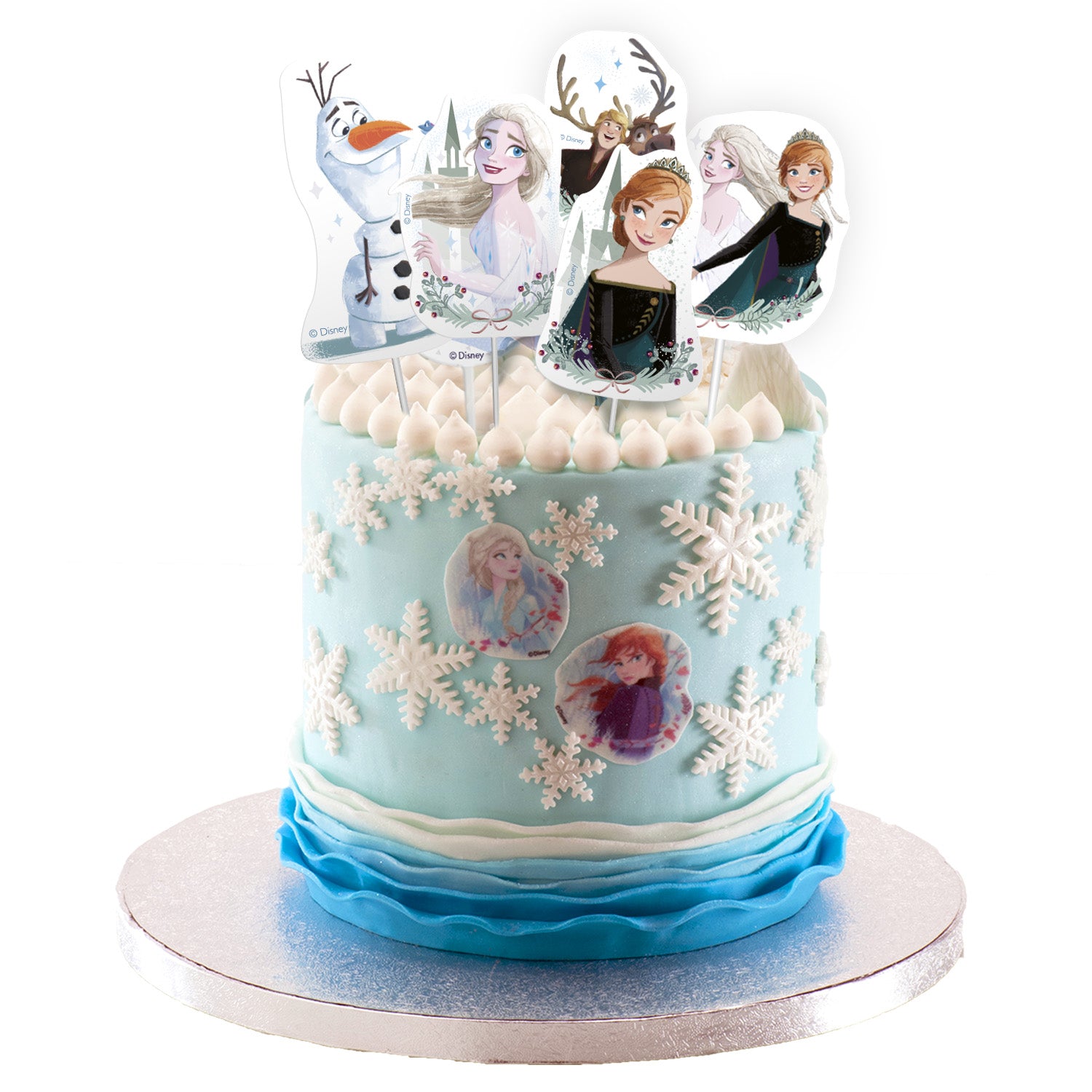 CAKE TOPPERS PAPEL FROZEN 8 MODELOS 16 UNIDADES