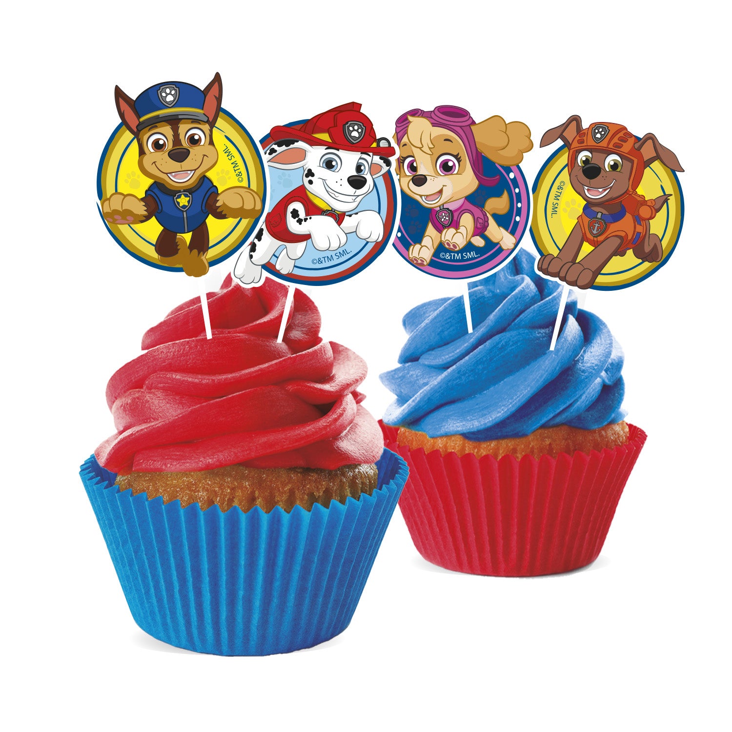 CAKE TOPPER PAPEL PAW PATROL  8 MODELOS 16 UNIDADES