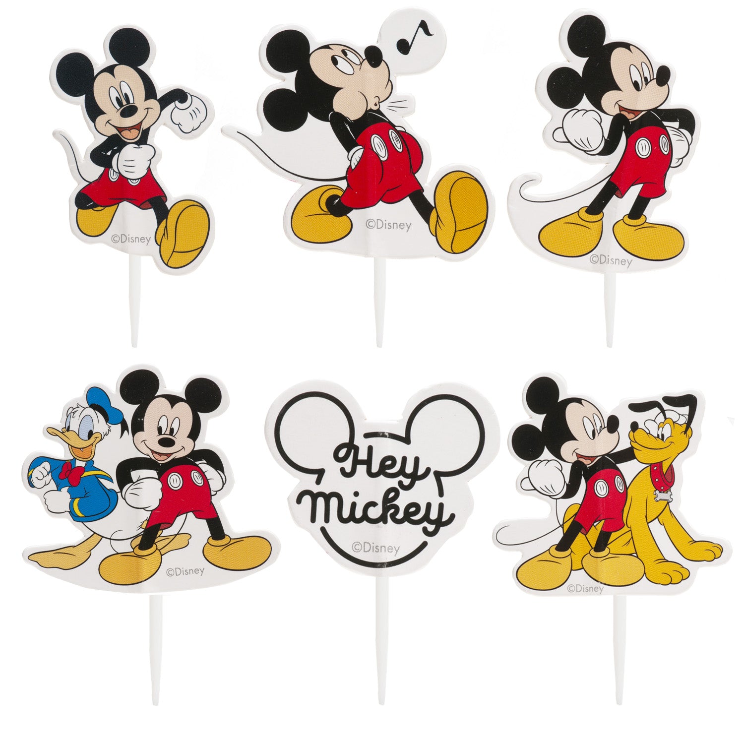 CAKE TOPPERS PAPER MICKEY 6 MODELS 30 UNITS