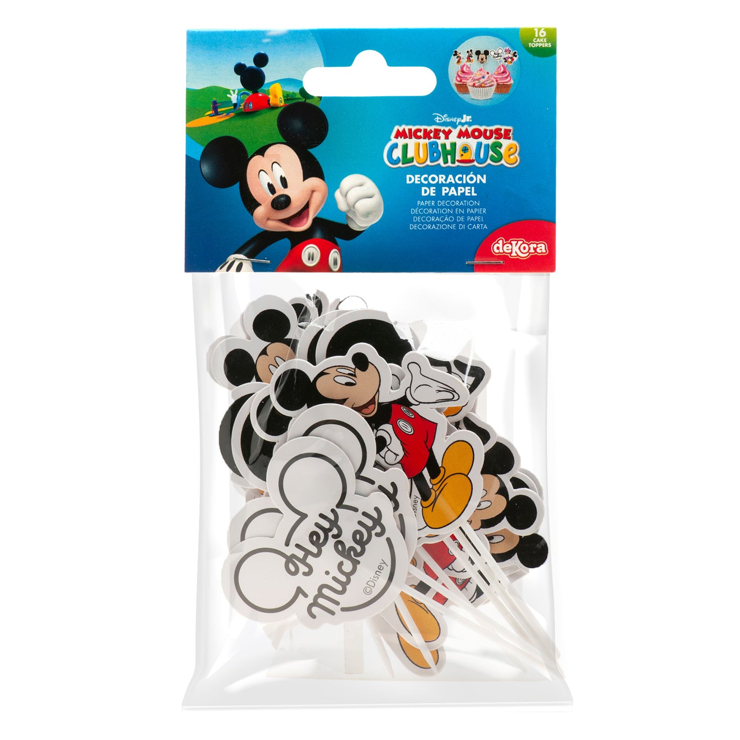 CAKE TOPPERS MICKEY MOUSE PAPER 8 MODELS 16 UNITS