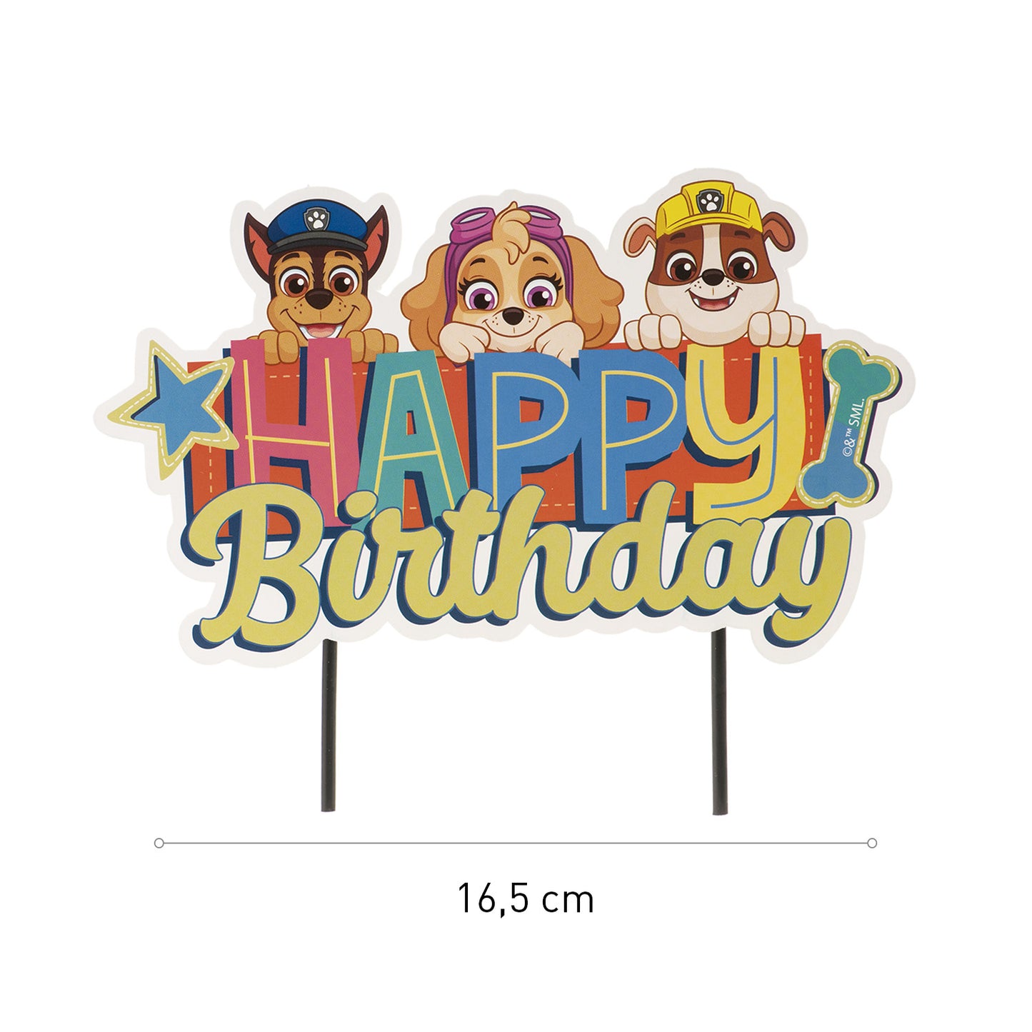 CAKE TOPPER PAPER PAW PATROL 17.5X15CM