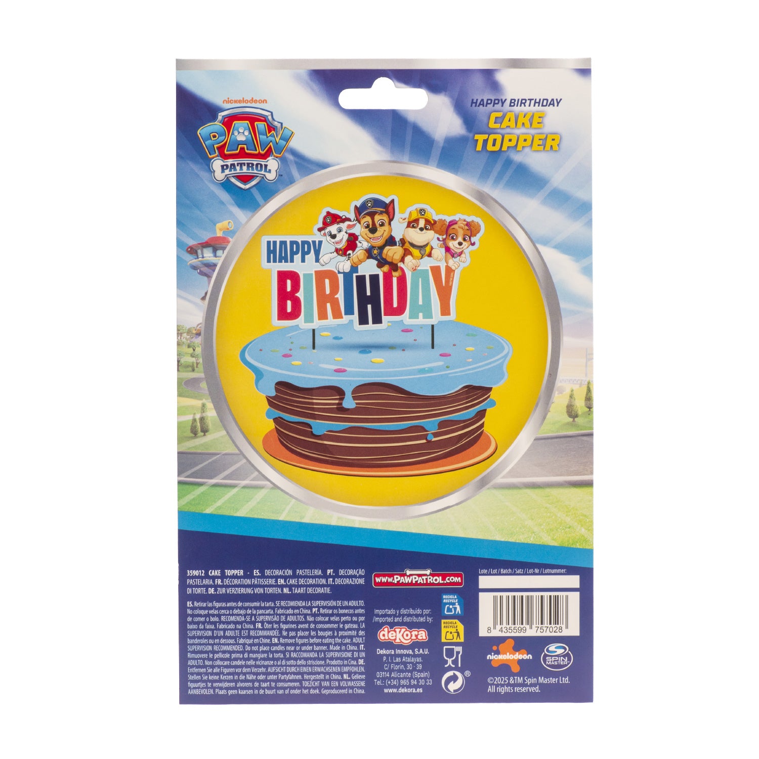 CAKE TOPPERS PAPER PAW PATROL 17.5X15CM