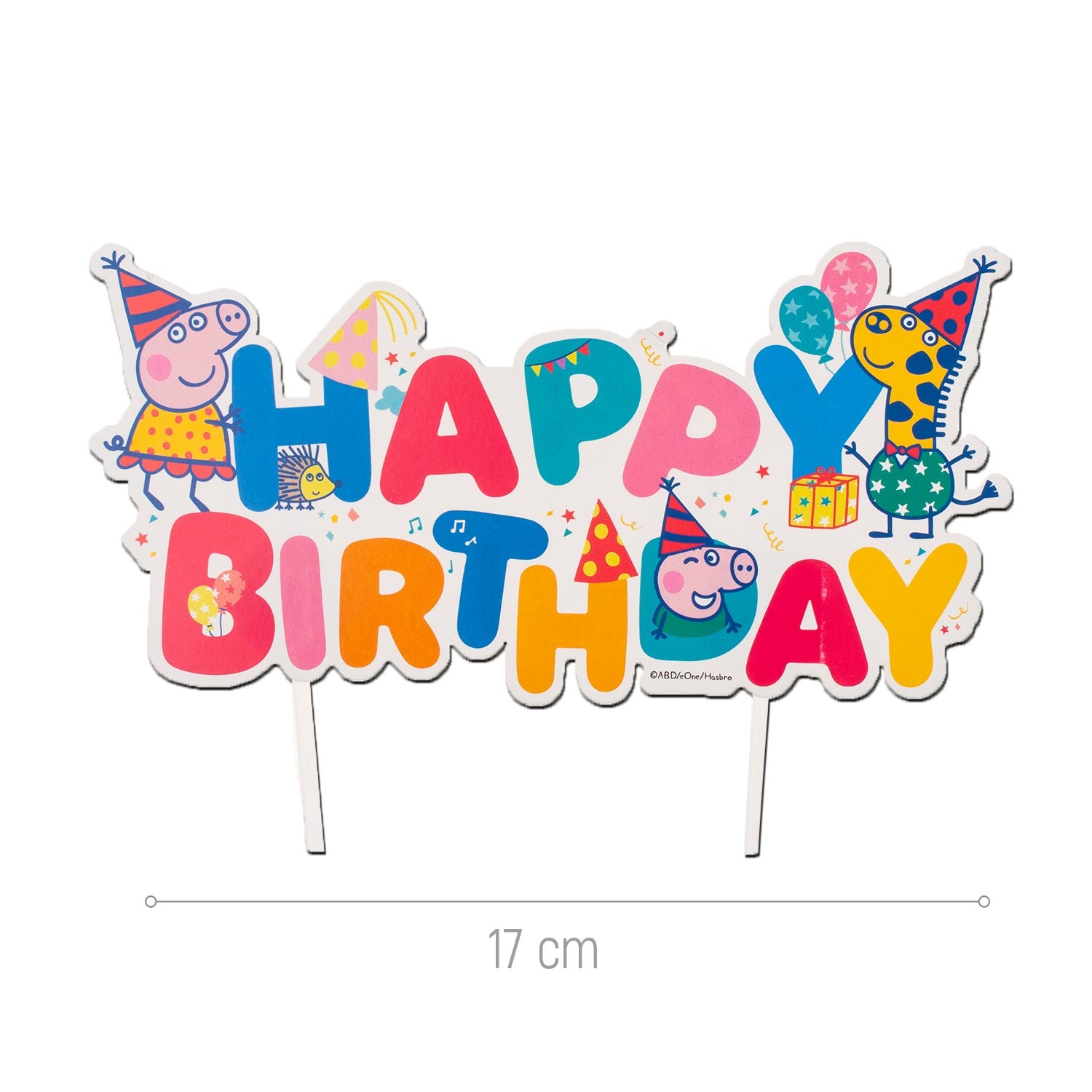 CAKE TOPPER PAPEL PEPPA PIG 17x12 CM