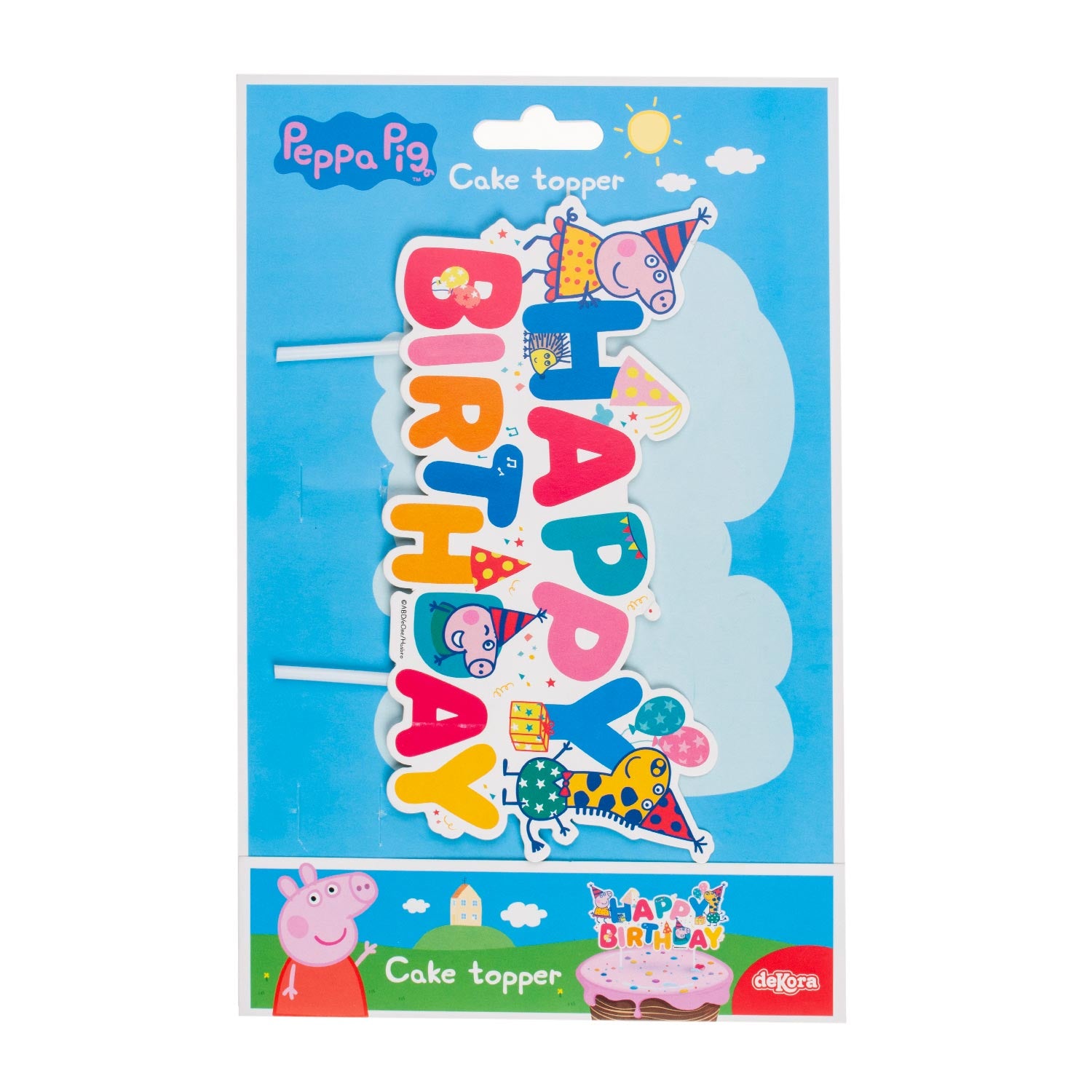 CAKE TOPPER EN PAPIER PEPPA PIG 17x12 CM