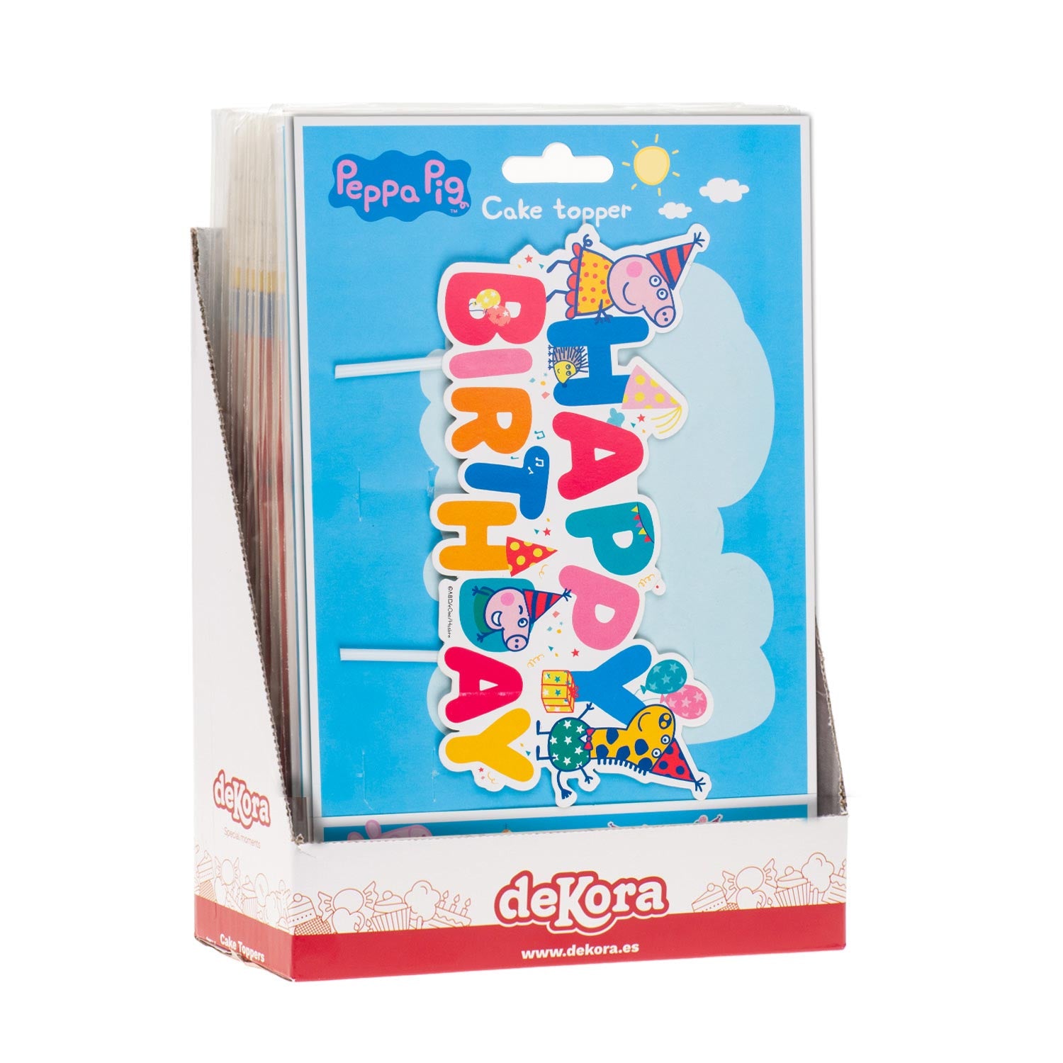 CAKE TOPPER EN PAPIER PEPPA PIG 17x12 CM