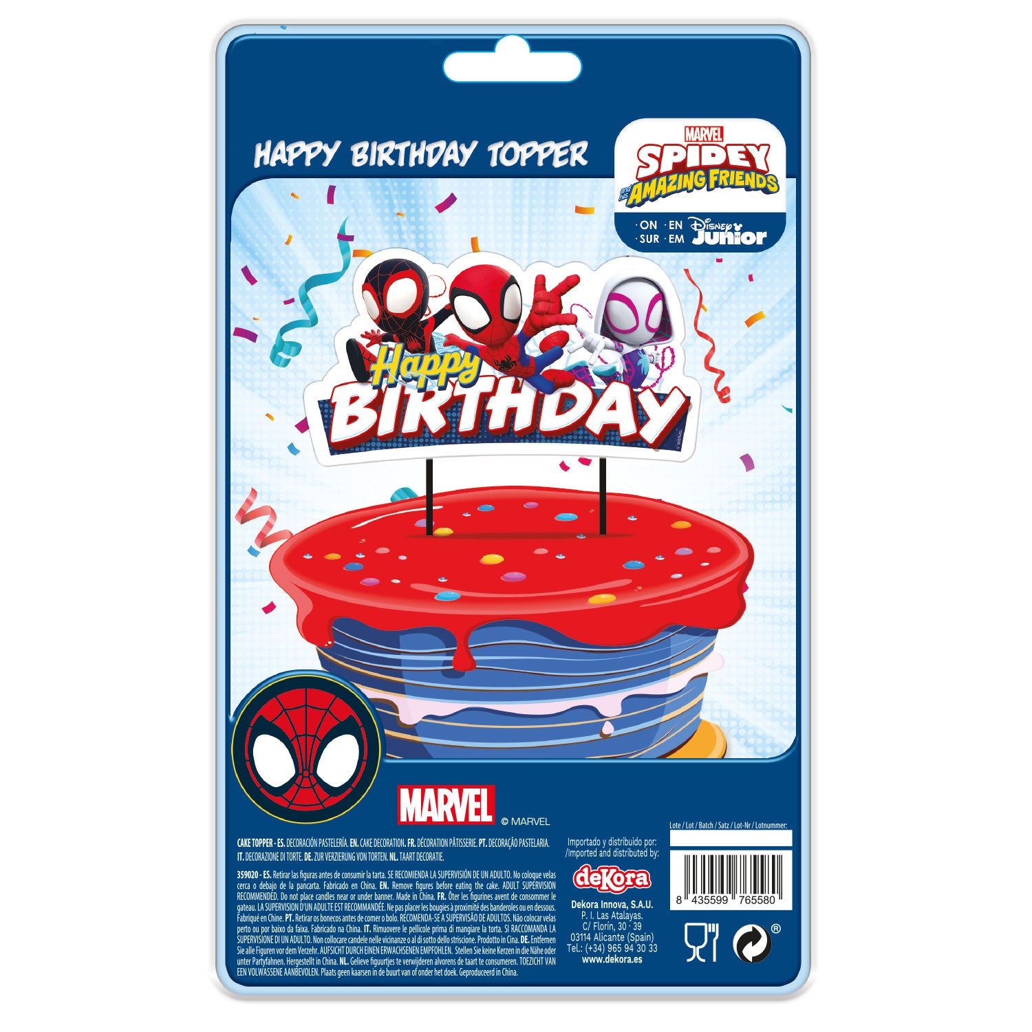 CAKE TOPPERS PAPEL SPIDEY 17,5X15CM