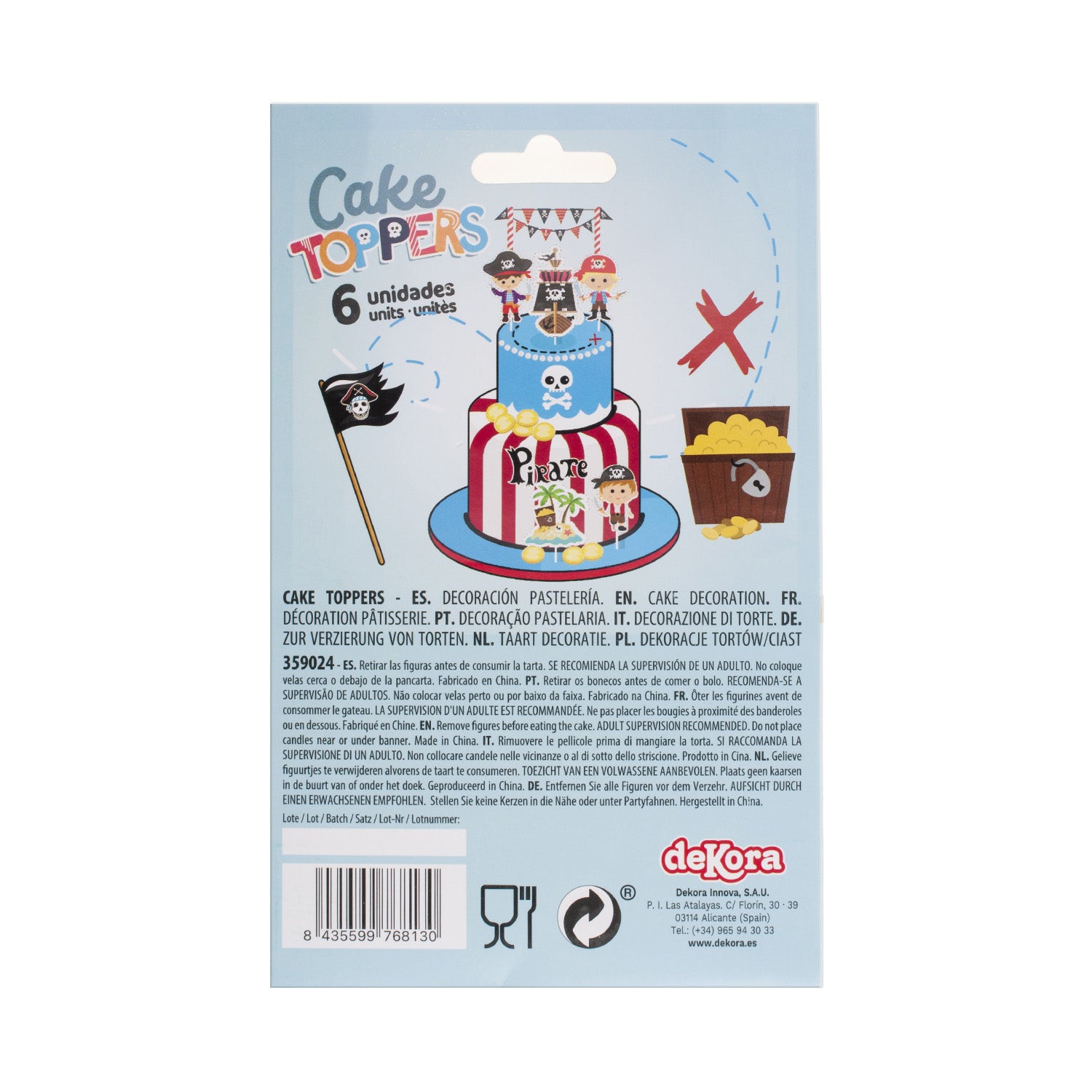 CAKE TOPPER PAPEL PIRATAS