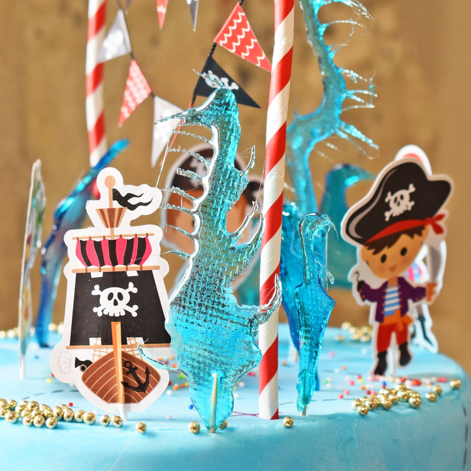CAKE TOPPER PAPEL PIRATAS